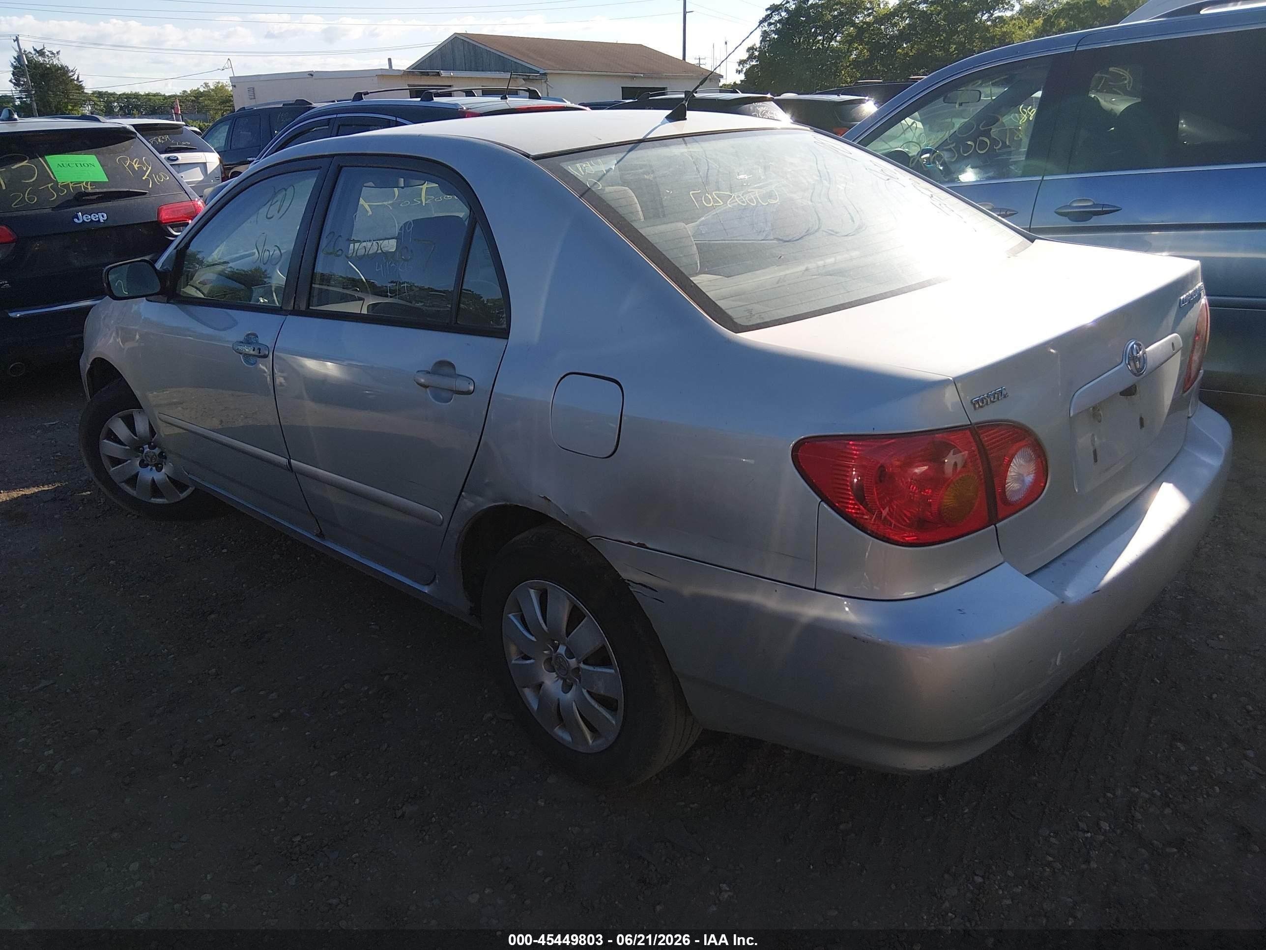 2004 Toyota Corolla Le Silver vin: 2T1BR32E24C239232