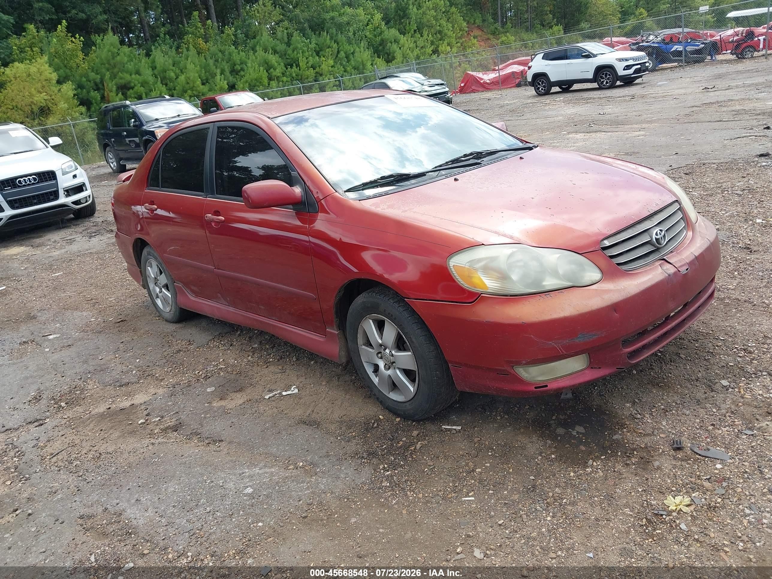 2004 Toyota Corolla S Красный vin: 2T1BR32E24C260551