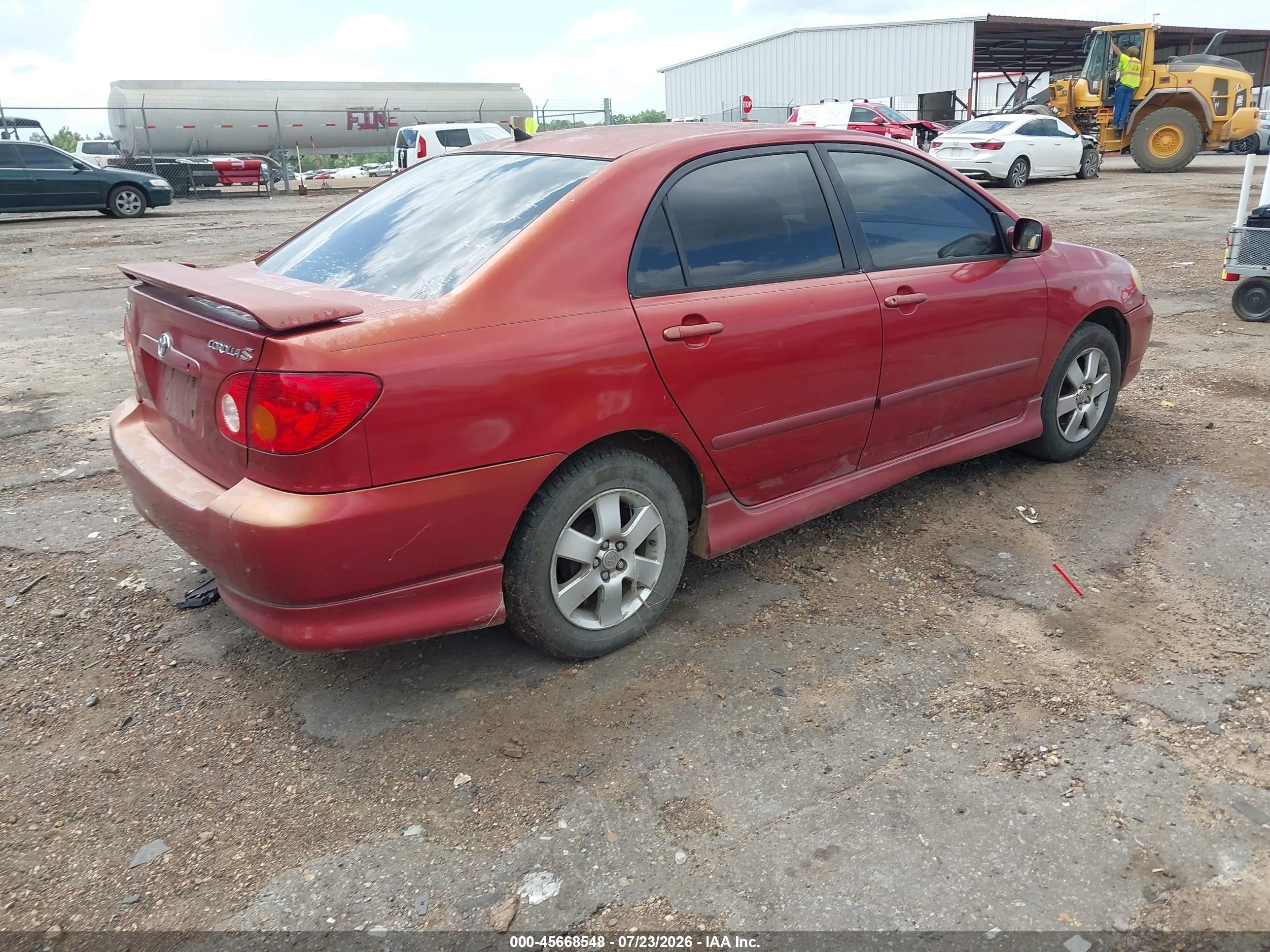 2004 Toyota Corolla S Red vin: 2T1BR32E24C260551