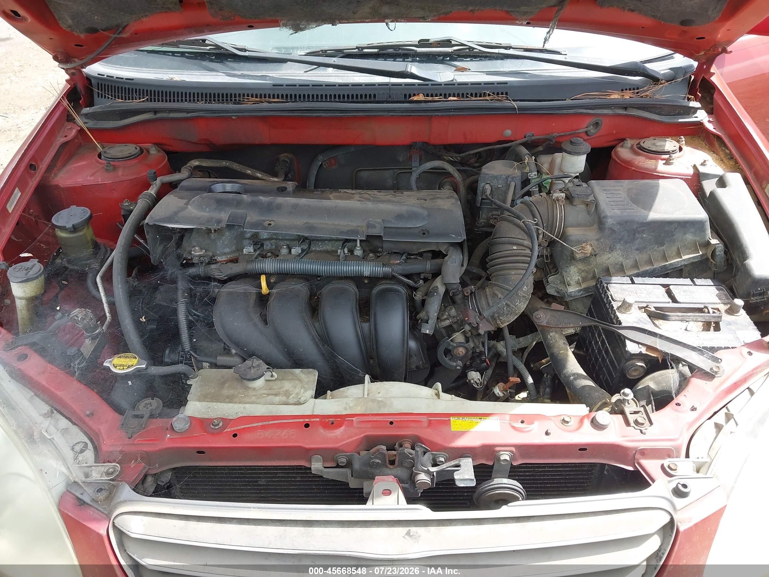 2004 Toyota Corolla S Red vin: 2T1BR32E24C260551