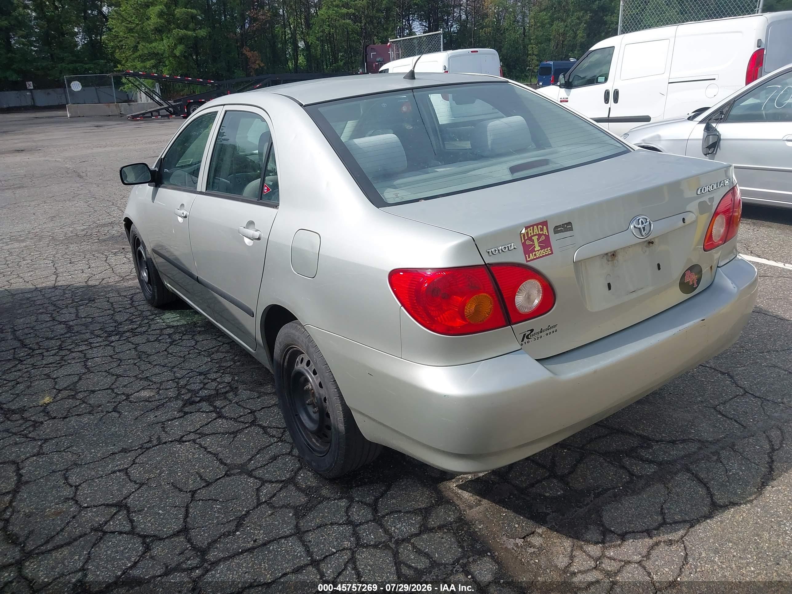 2004 Toyota Corolla Ce Gray vin: 2T1BR32E24C262736