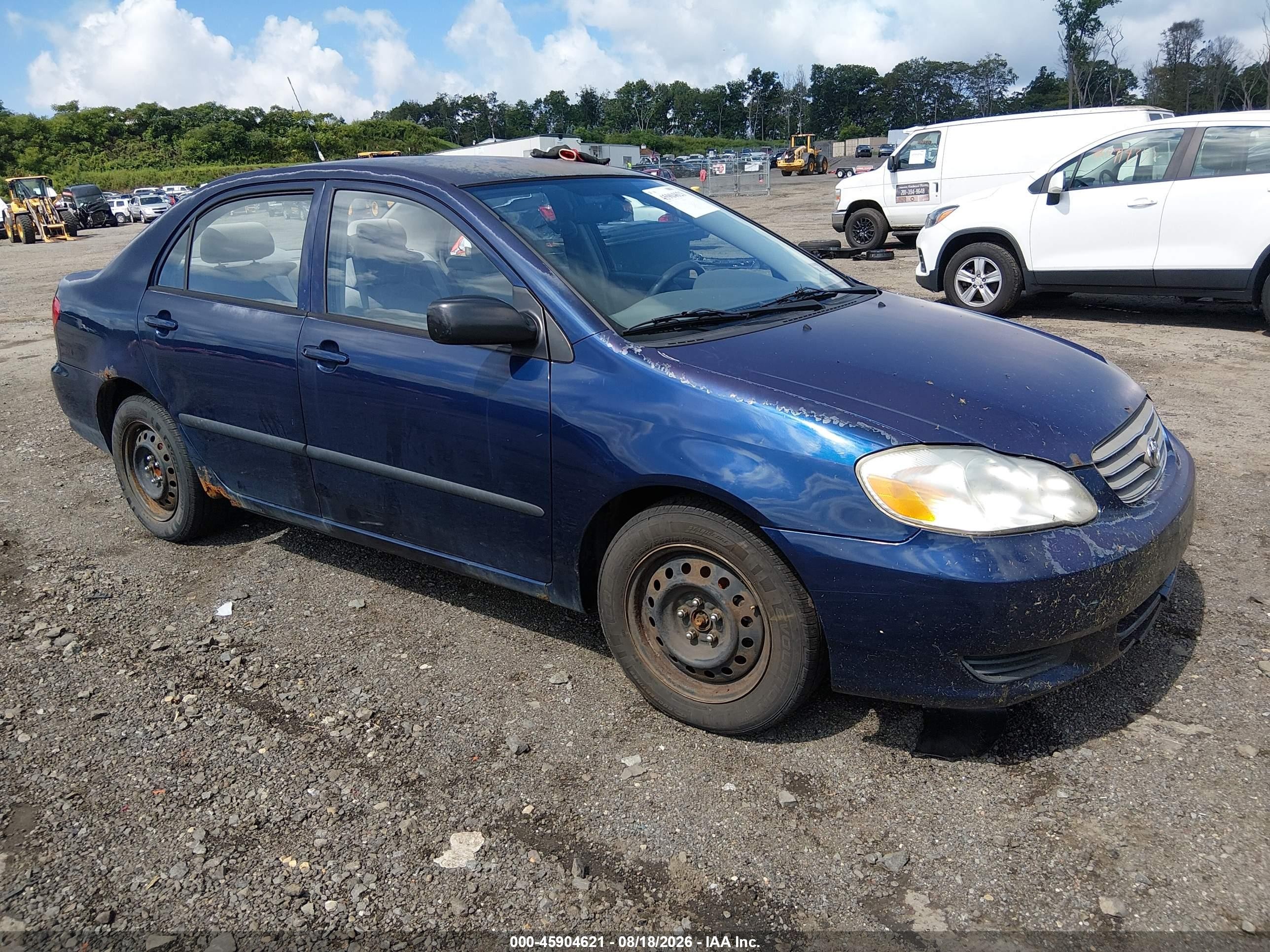 2004 Toyota Corolla Ce Blue vin: 2T1BR32E24C293470