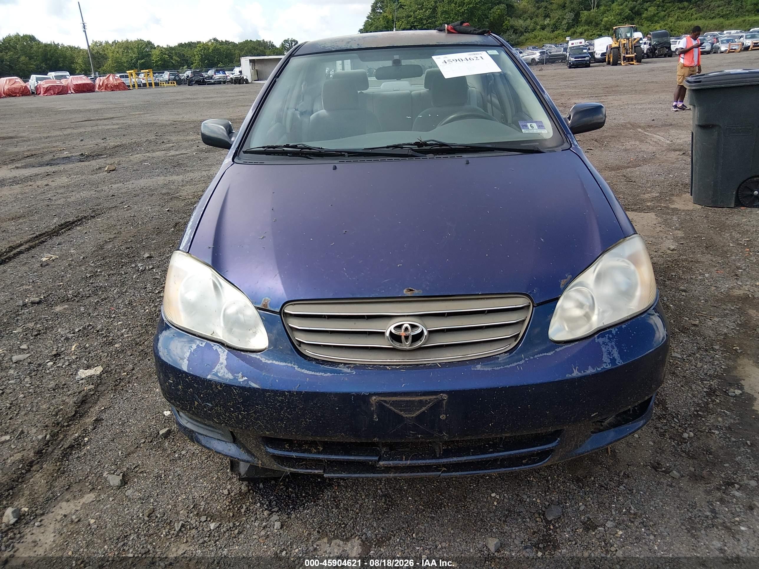 2004 Toyota Corolla Ce Blue vin: 2T1BR32E24C293470