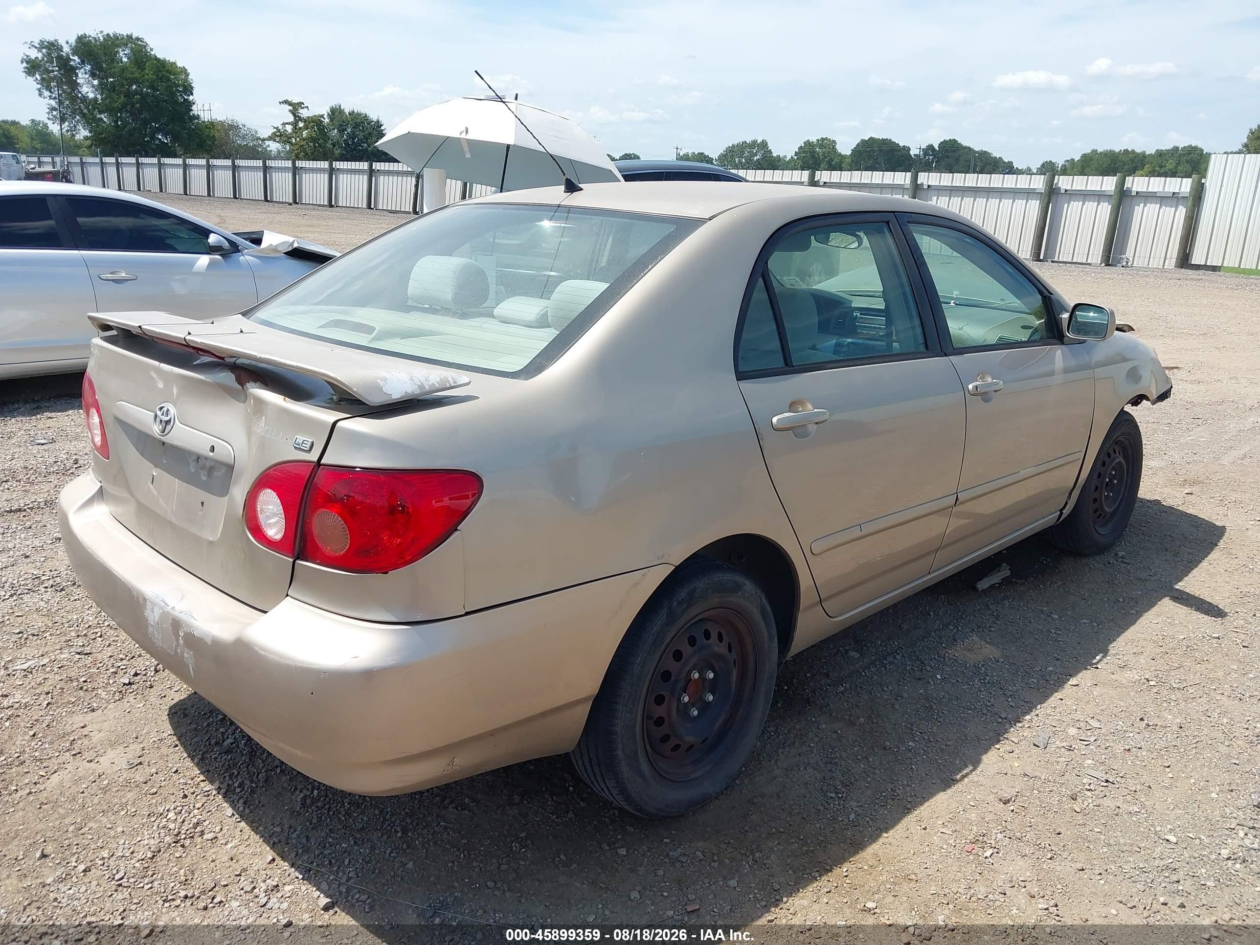 2005 Toyota Corolla Le Beige vin: 2T1BR32E25C407484