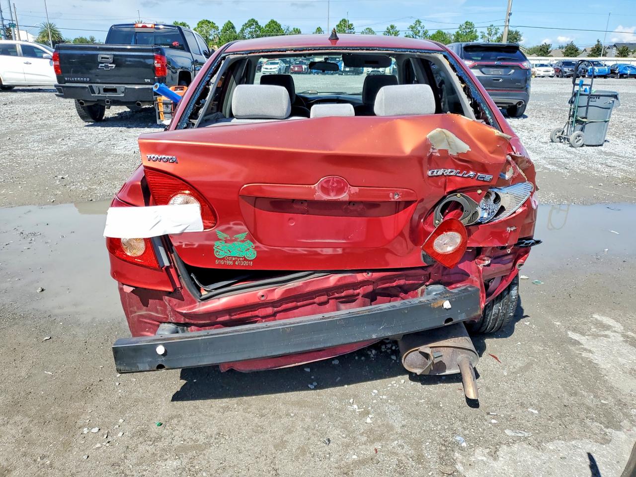 2005 Toyota Corolla Ce Red vin: 2T1BR32E25C424530