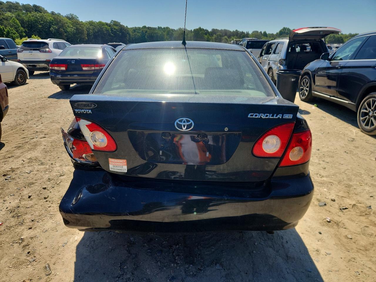 2005 Toyota Corolla Ce Black vin: 2T1BR32E25C437648