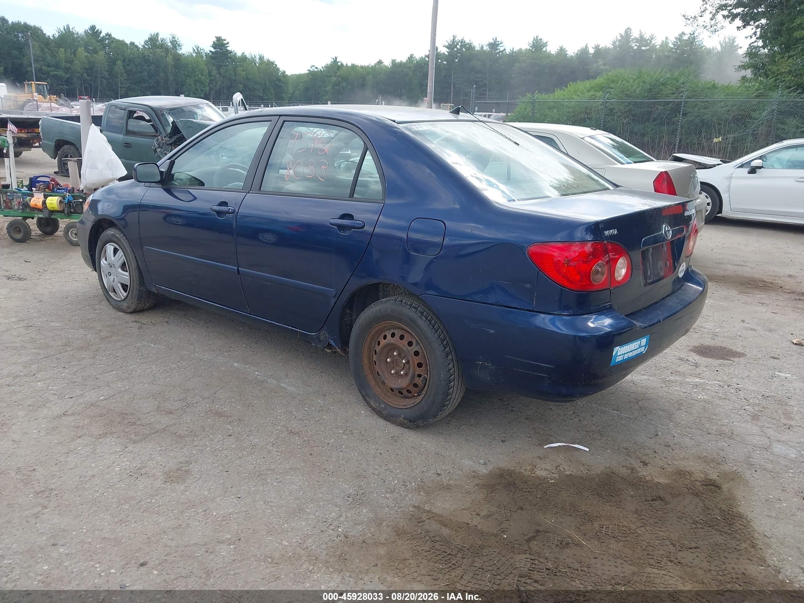 2005 Toyota Corolla Le Blue vin: 2T1BR32E25C500733