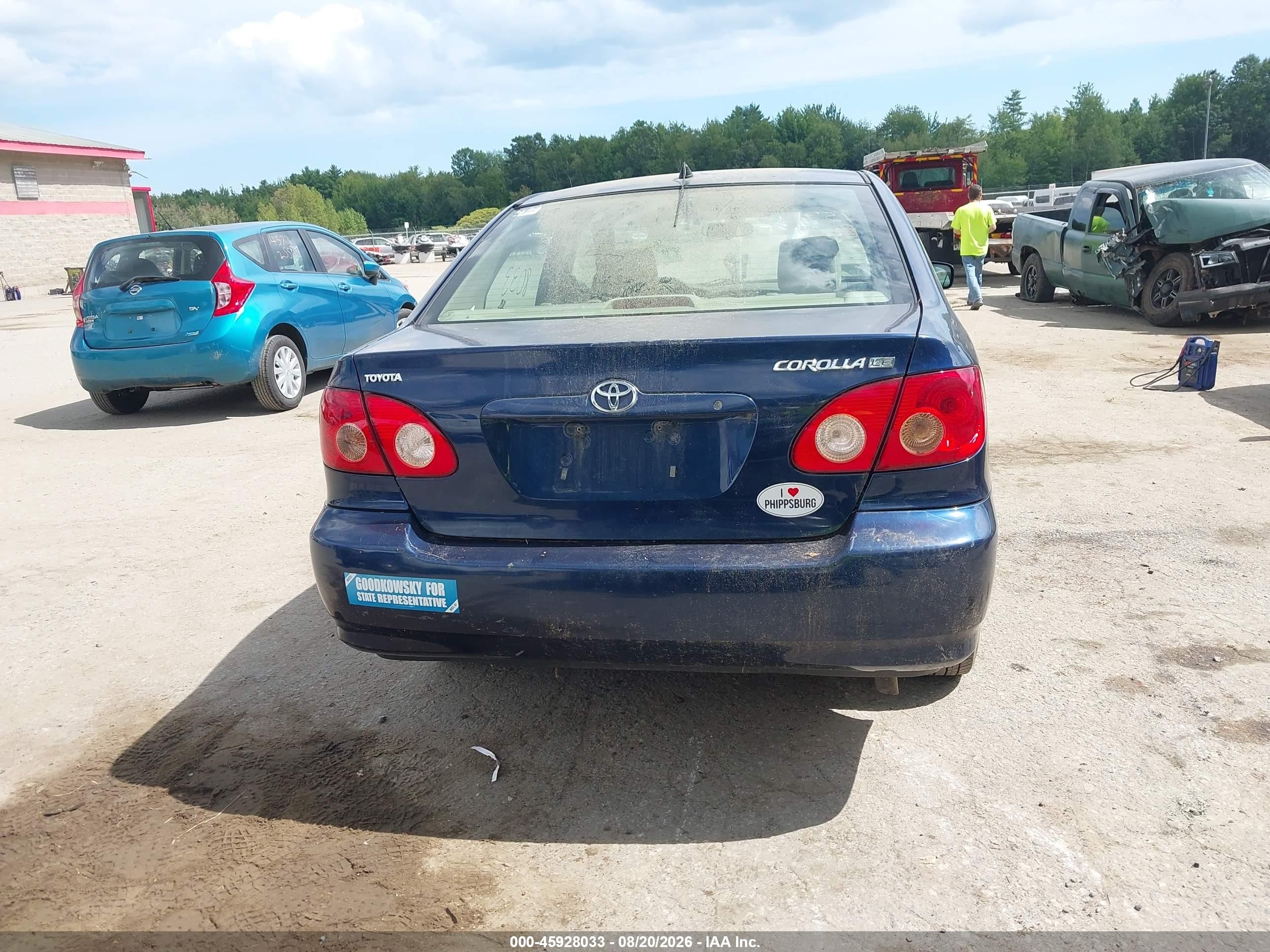 2005 Toyota Corolla Le Blue vin: 2T1BR32E25C500733