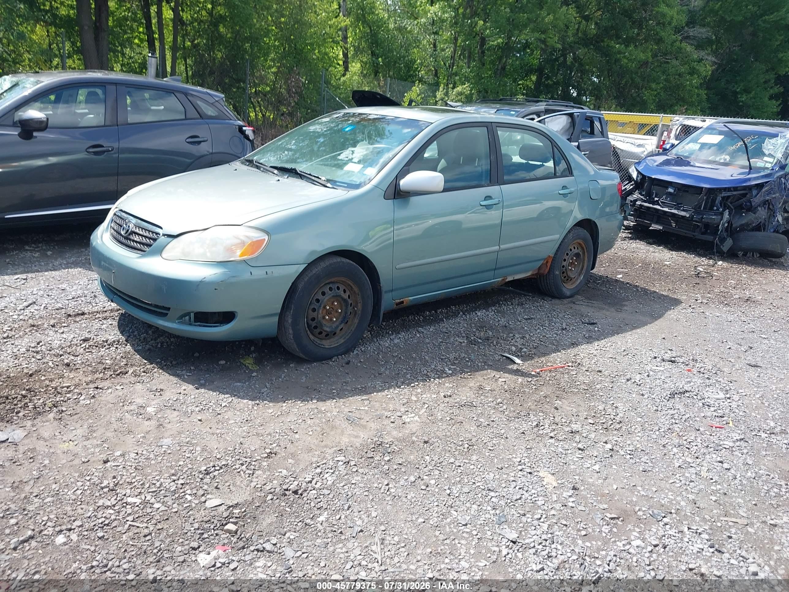 2005 Toyota Corolla Le Green vin: 2T1BR32E25C553822
