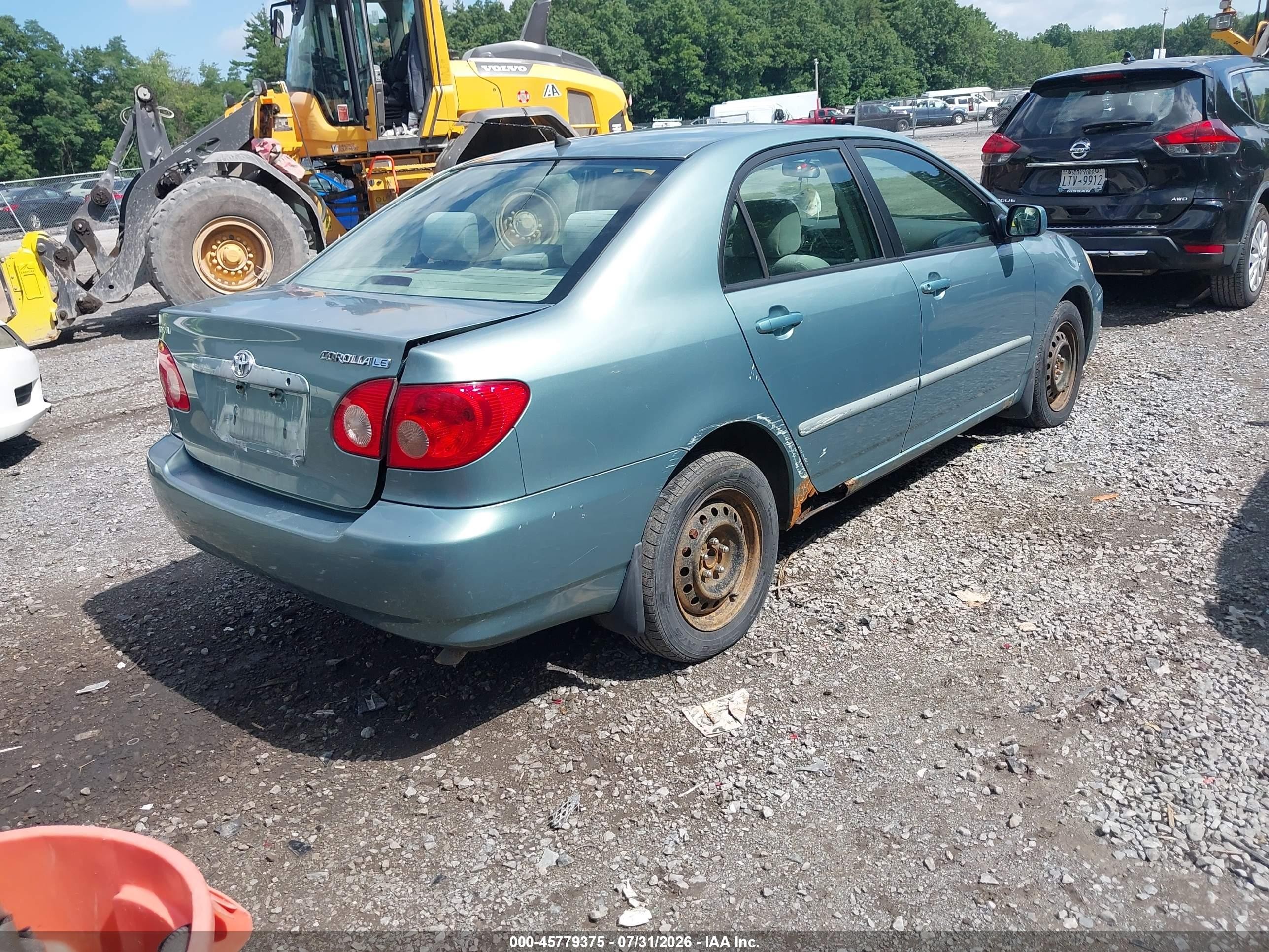 2005 Toyota Corolla Le Green vin: 2T1BR32E25C553822