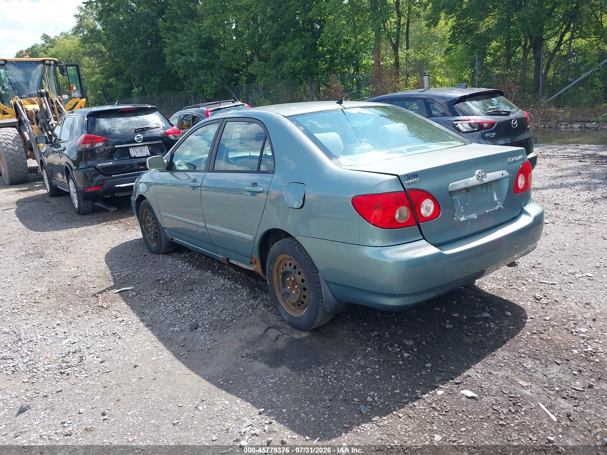 2005 Toyota Corolla Le Green vin: 2T1BR32E25C553822