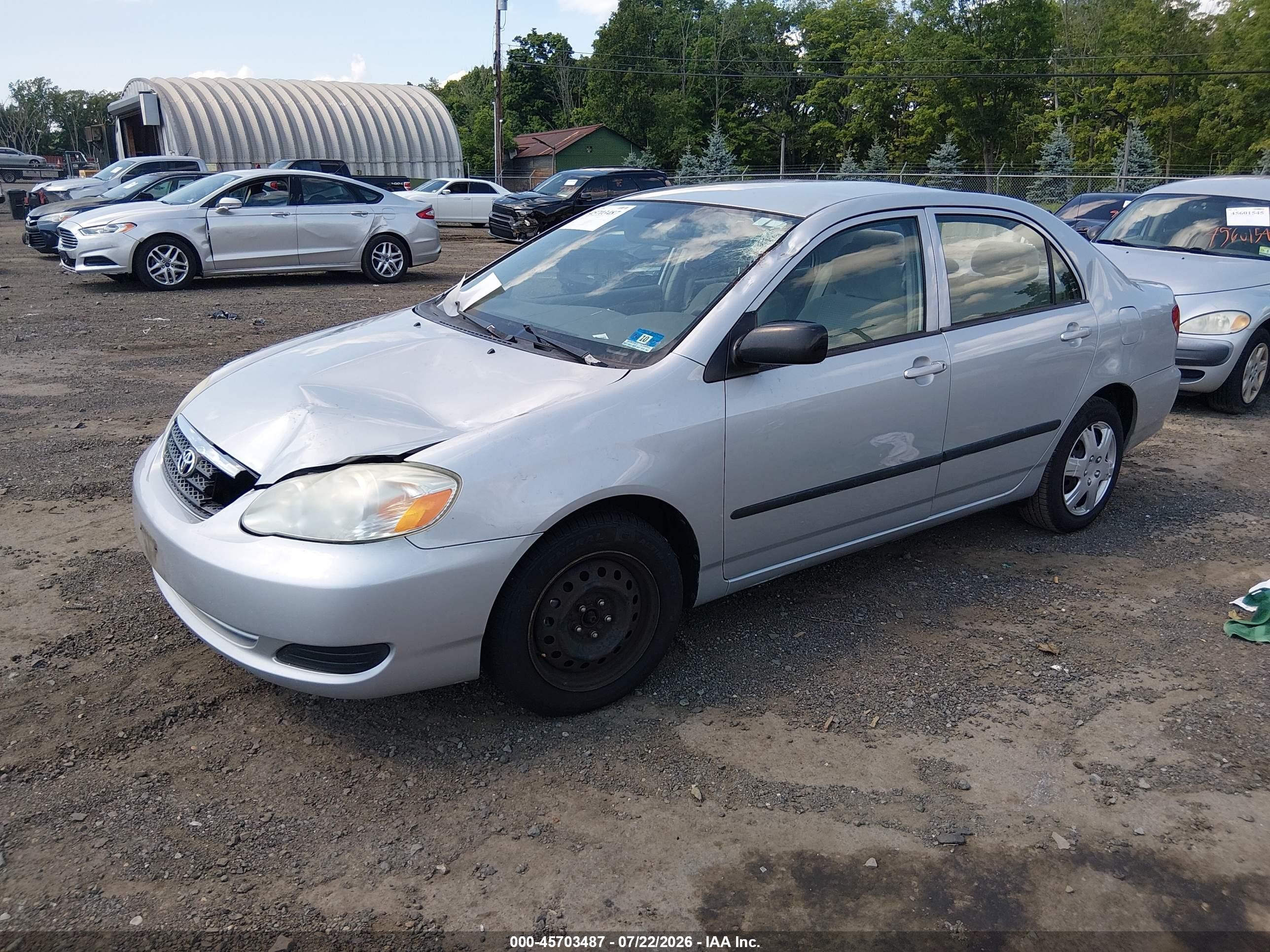 2006 Toyota Corolla Ce Silver vin: 2T1BR32E26C583985