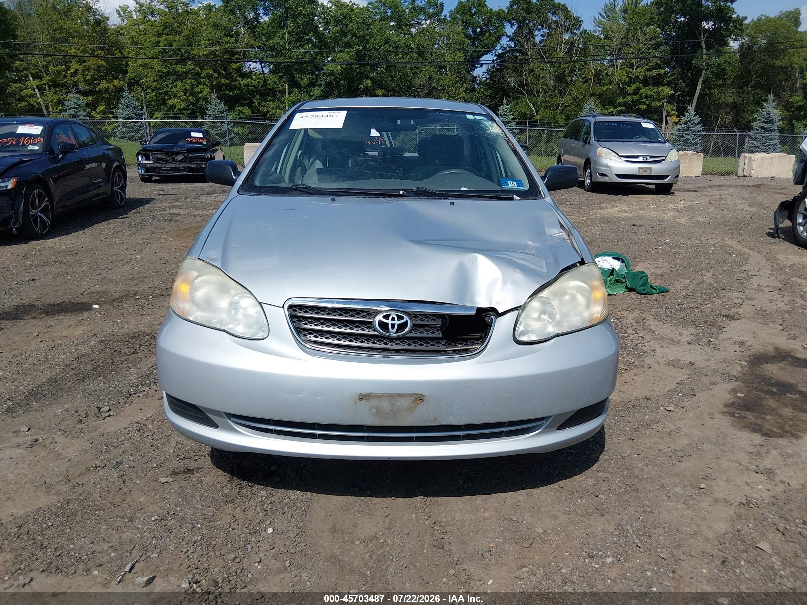 2006 Toyota Corolla Ce Silver vin: 2T1BR32E26C583985