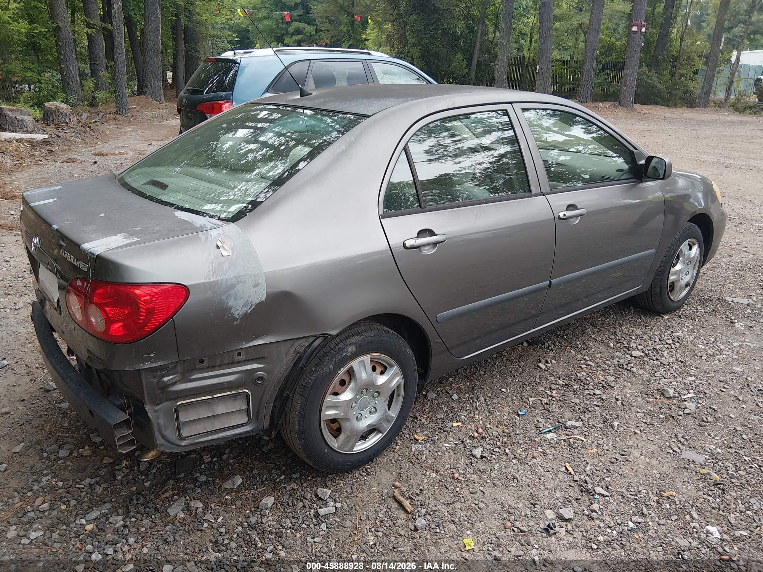 2006 Toyota Corolla Ce Gray vin: 2T1BR32E26C653579