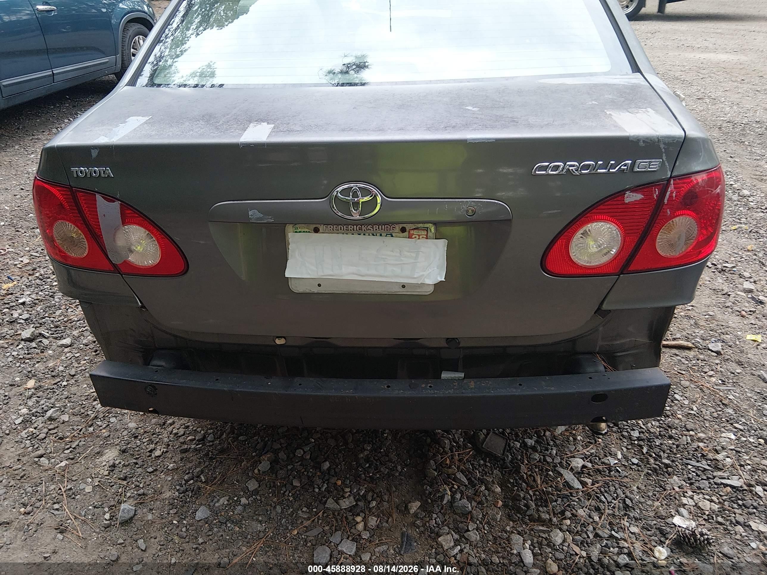 2006 Toyota Corolla Ce Gray vin: 2T1BR32E26C653579