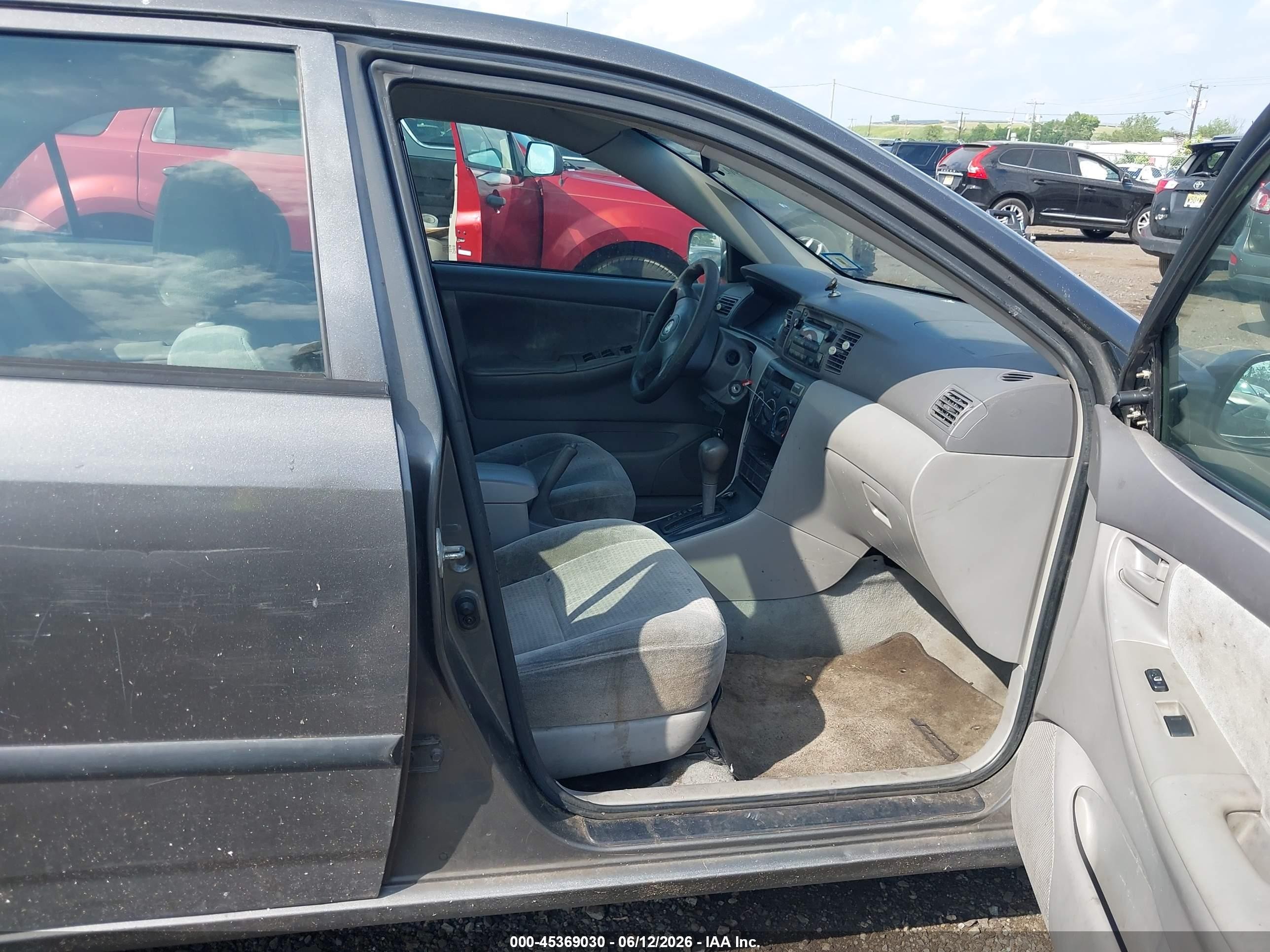 2006 Toyota Corolla Ce Gray vin: 2T1BR32E26C712145