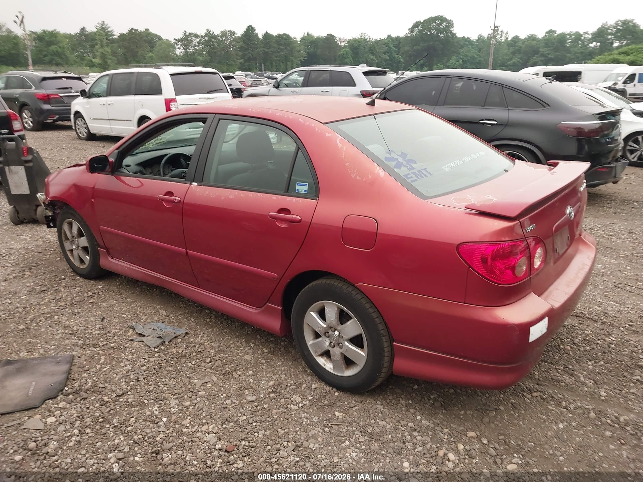 2007 Toyota Corolla S Red vin: 2T1BR32E27C726497