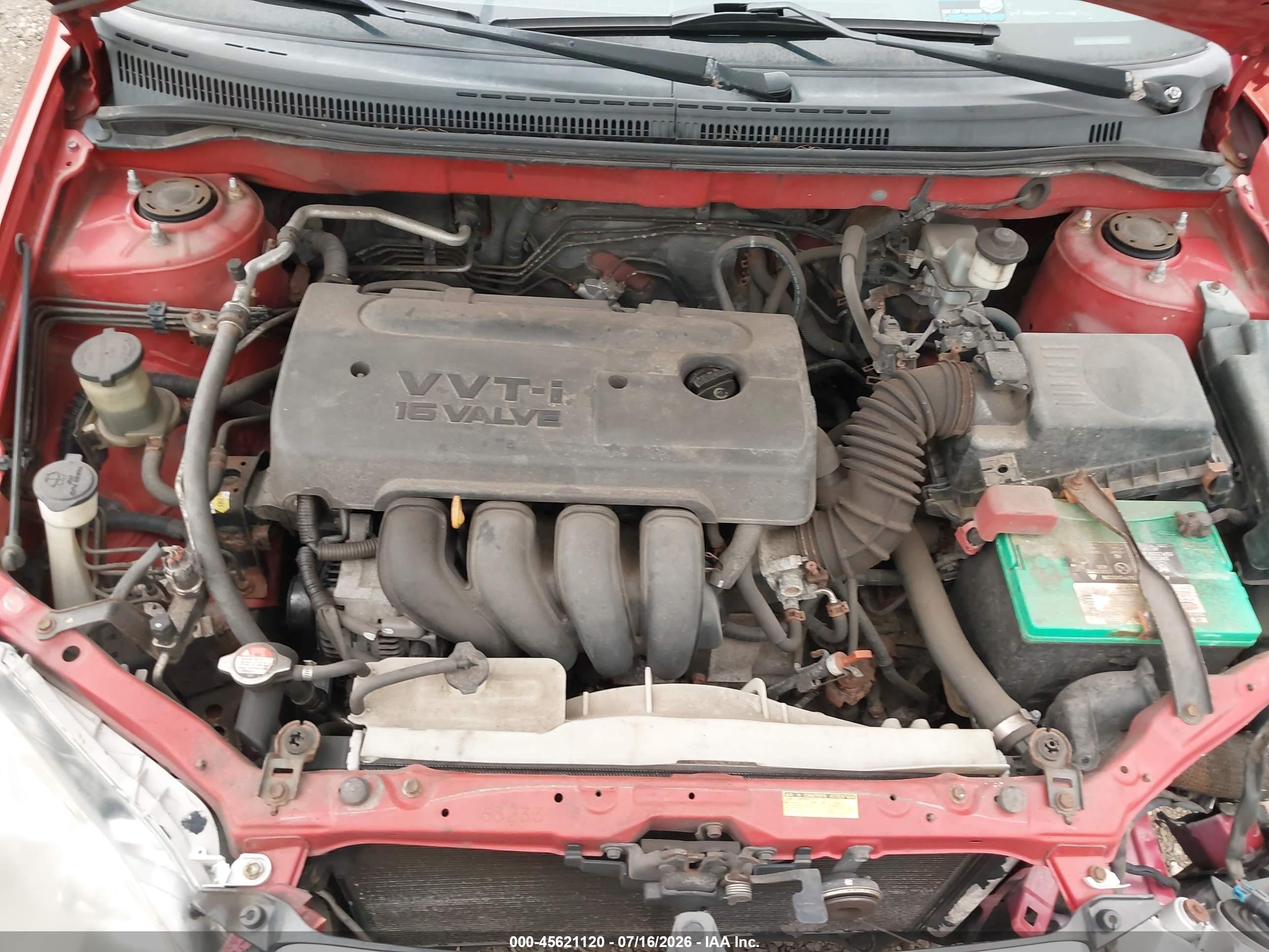 2007 Toyota Corolla S Red vin: 2T1BR32E27C726497