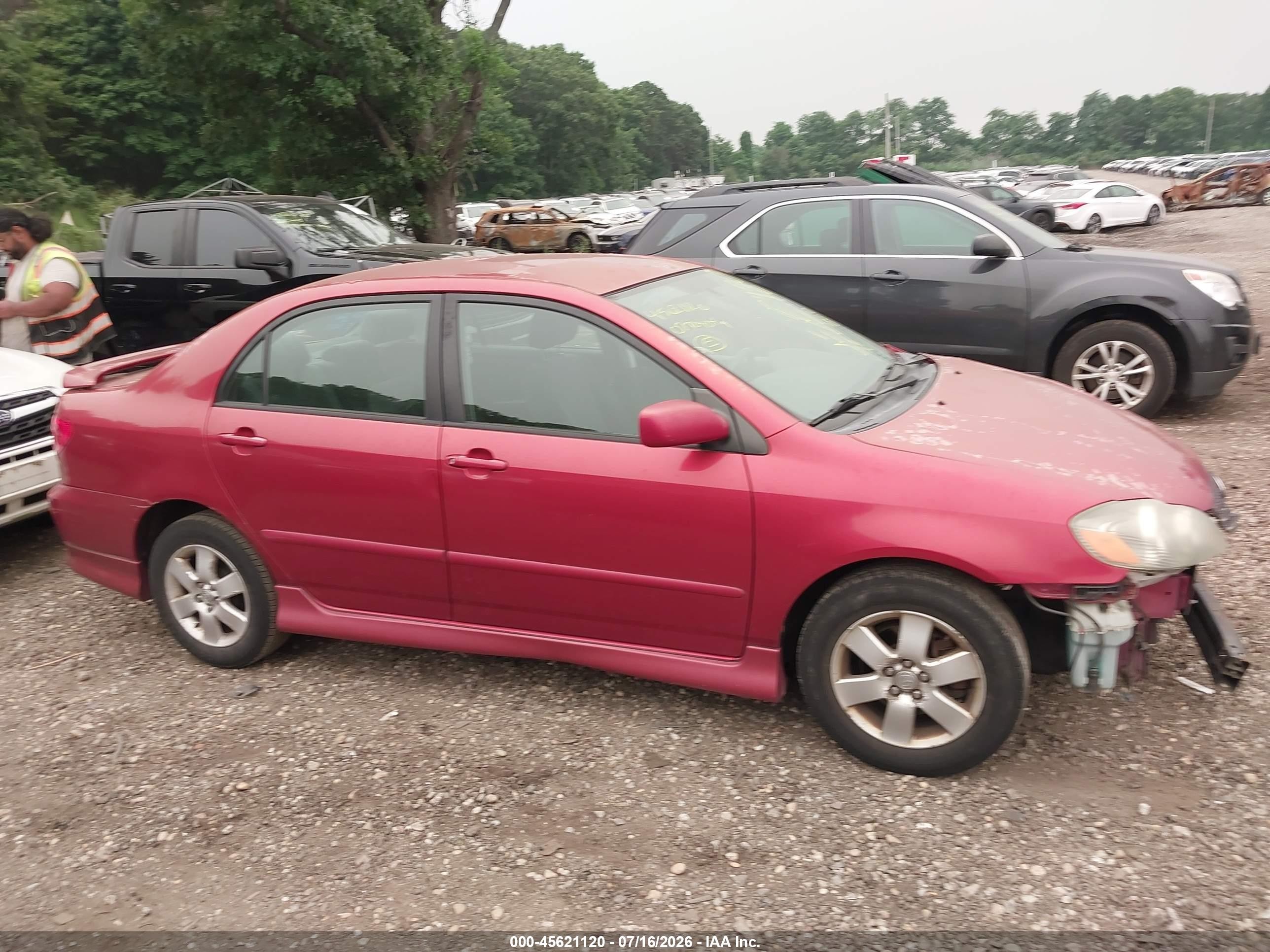 2007 Toyota Corolla S Red vin: 2T1BR32E27C726497