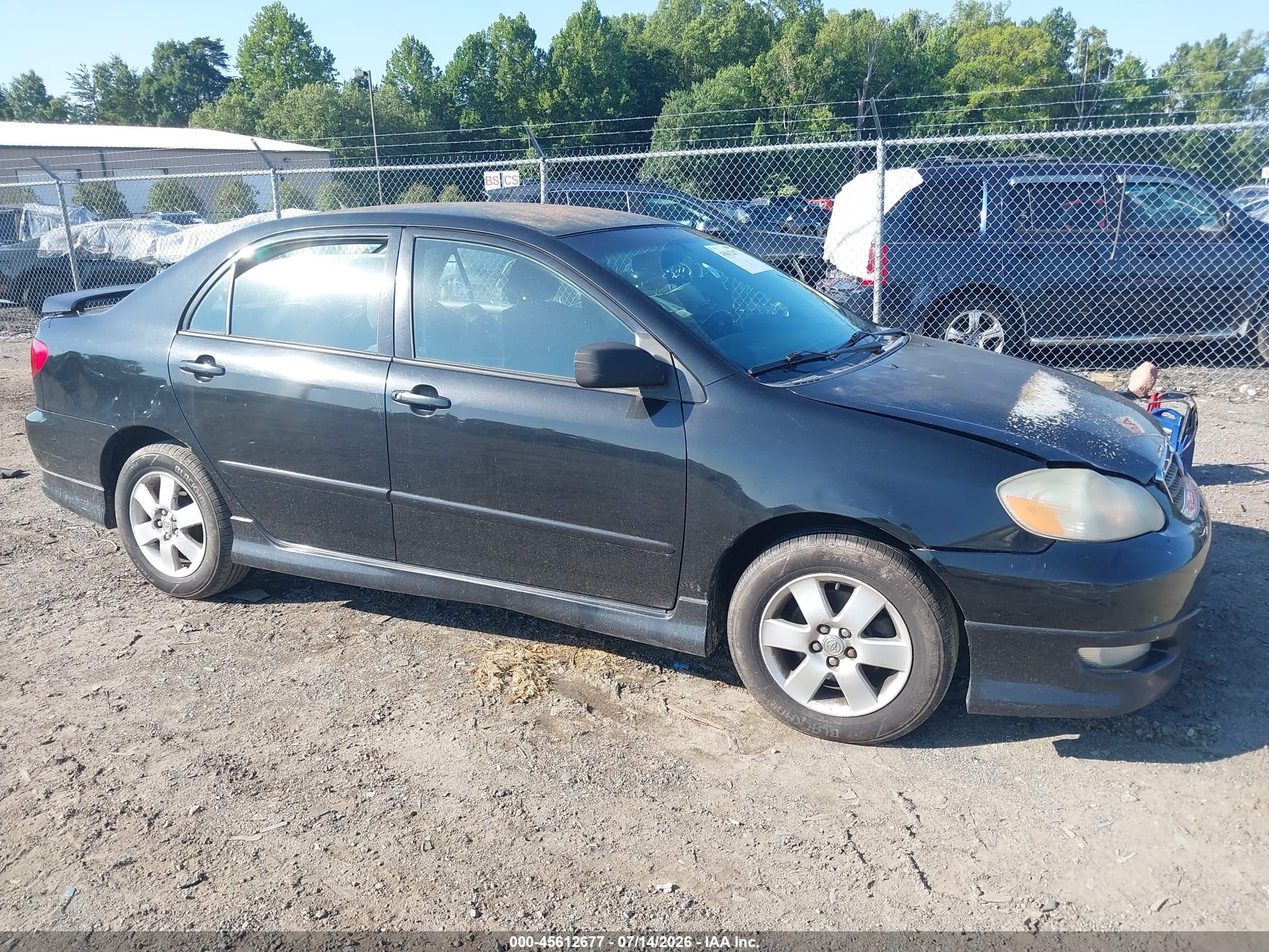 2007 Toyota Corolla S Black vin: 2T1BR32E27C746362