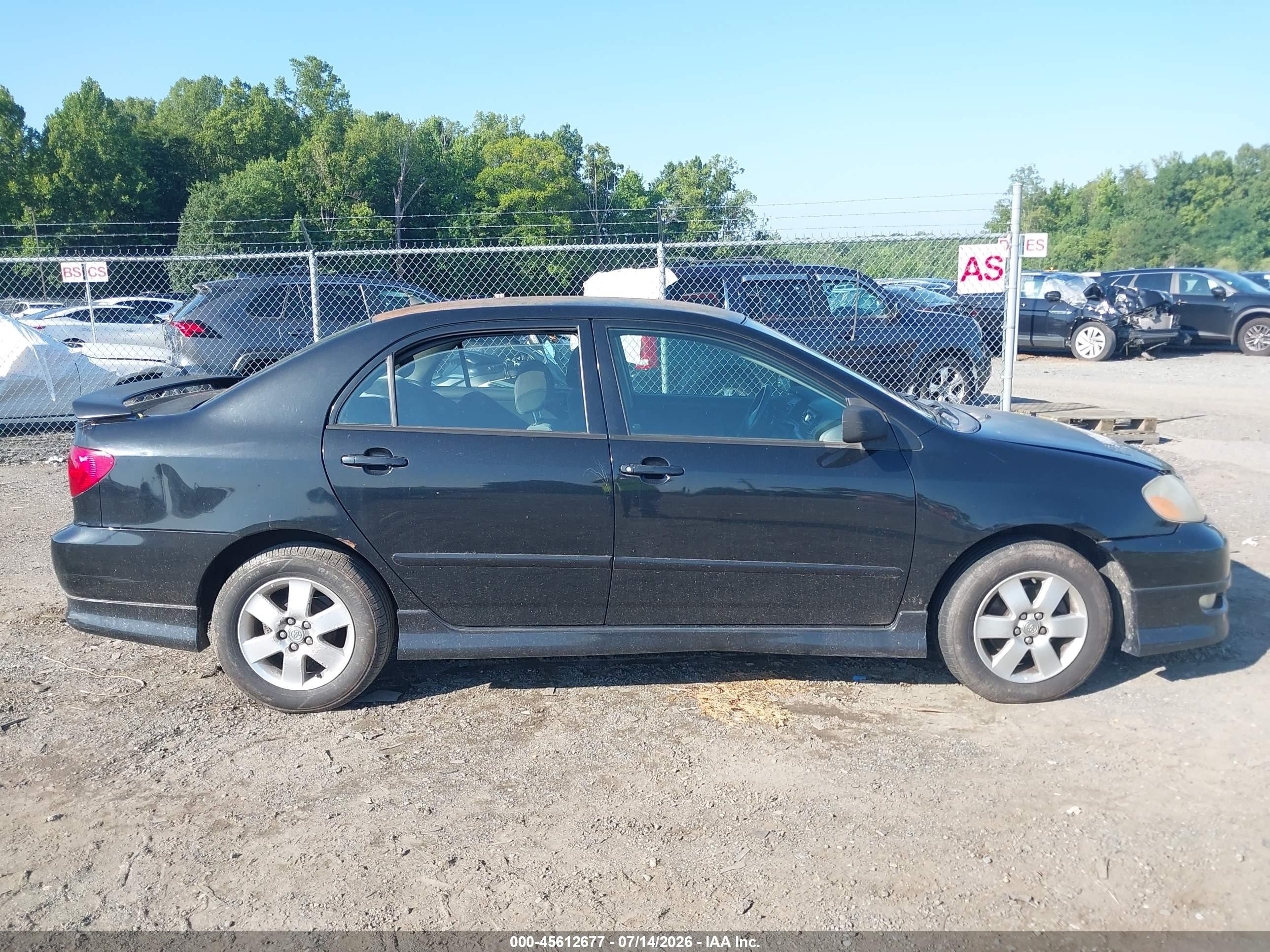 2007 Toyota Corolla S Black vin: 2T1BR32E27C746362