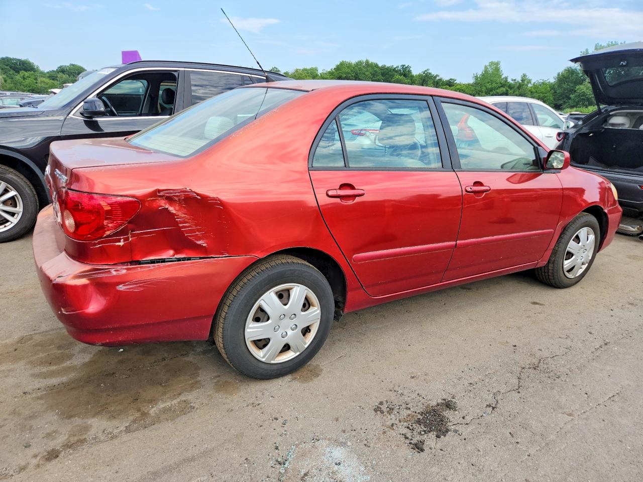 2007 Toyota Corolla Le Красный vin: 2T1BR32E27C801151