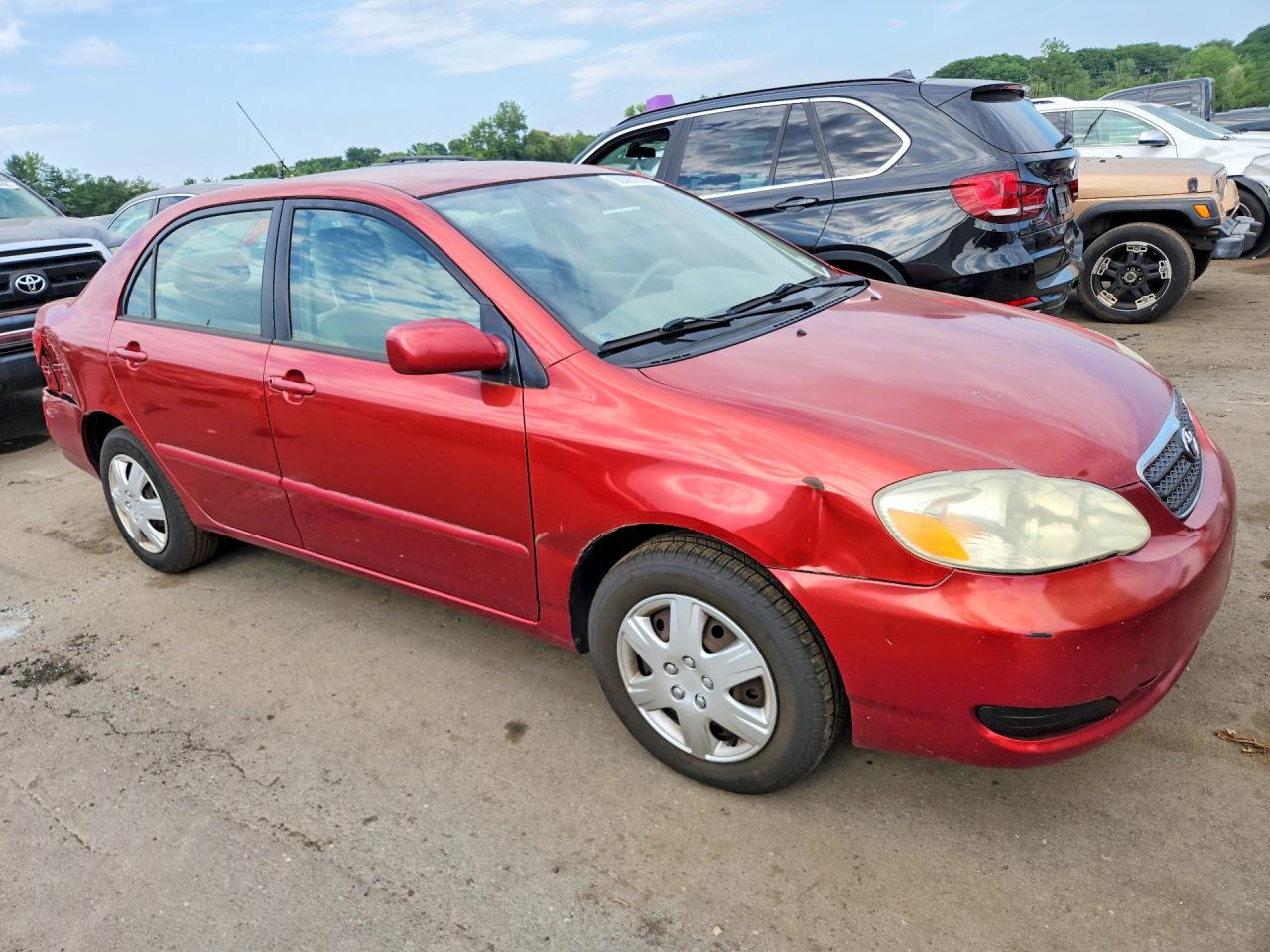 2007 Toyota Corolla Le Красный vin: 2T1BR32E27C801151