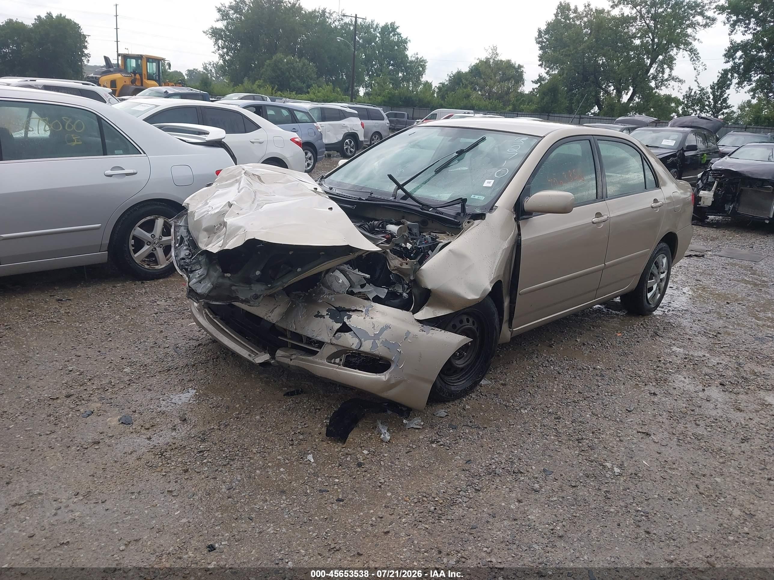 2007 Toyota Corolla Le Бежевый vin: 2T1BR32E27C832710