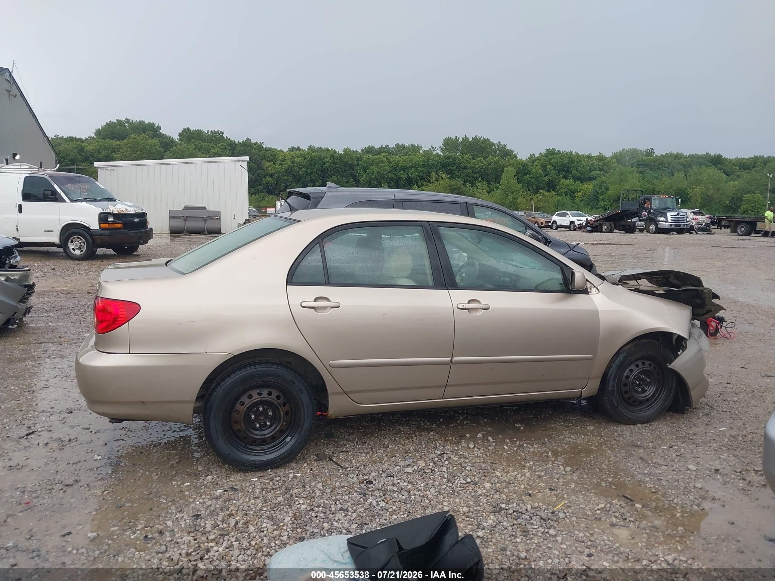 2007 Toyota Corolla Le Бежевый vin: 2T1BR32E27C832710