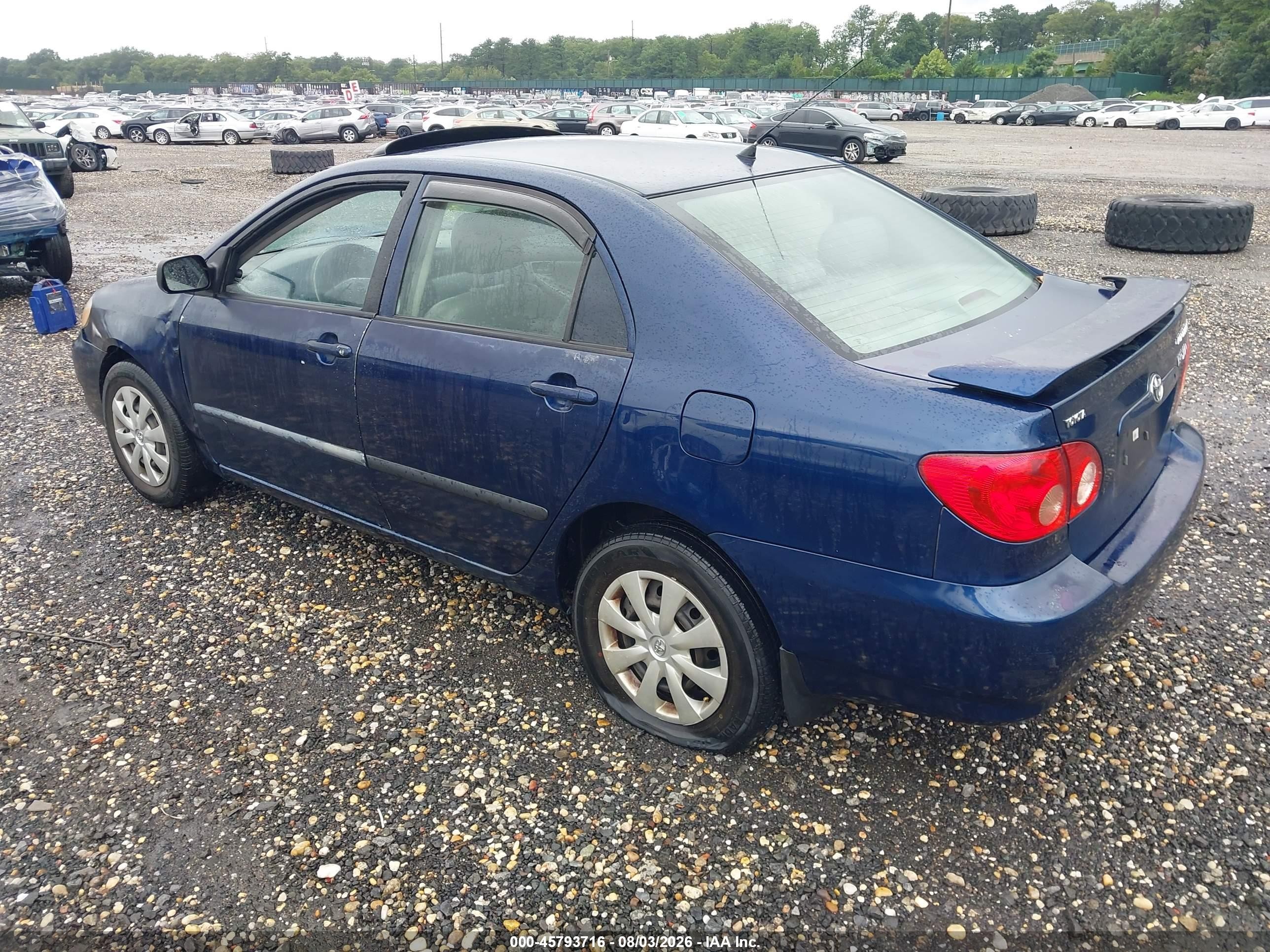 2008 Toyota Corolla Ce Blue vin: 2T1BR32E28C911649