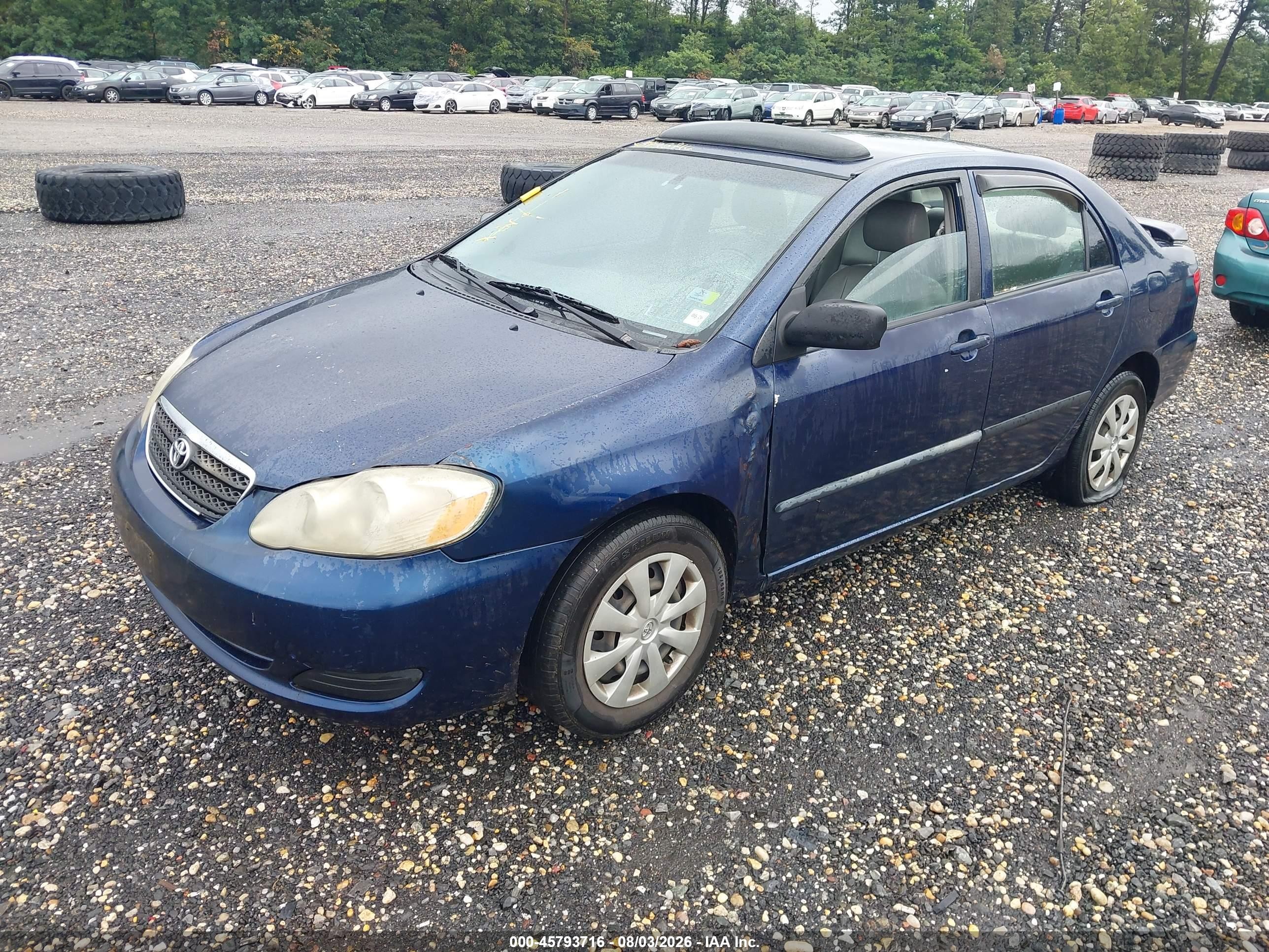 2008 Toyota Corolla Ce Blue vin: 2T1BR32E28C911649