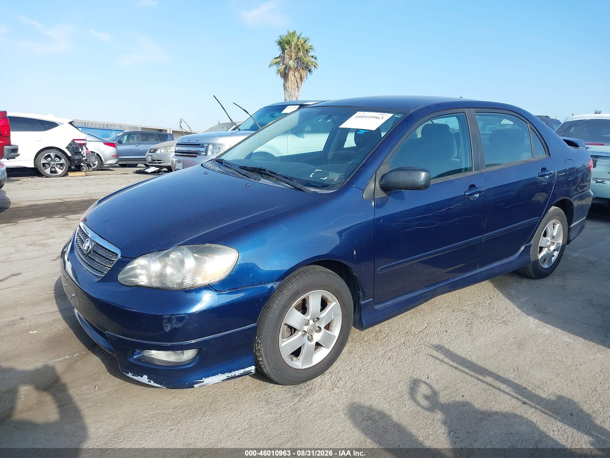 2008 Toyota Corolla S Blue vin: 2T1BR32E28C912445