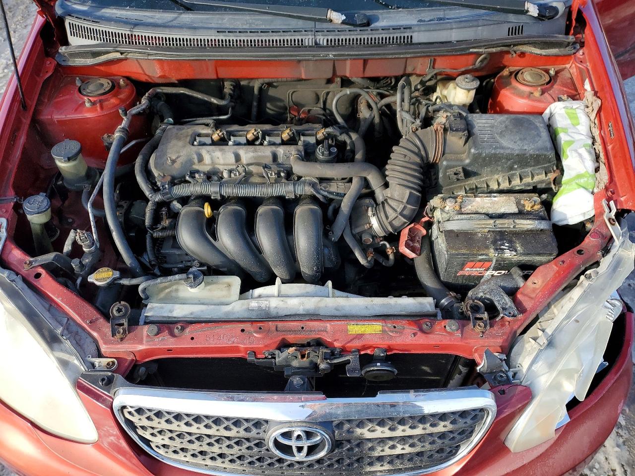 2008 Toyota Corolla Ce Red vin: 2T1BR32E28C929679