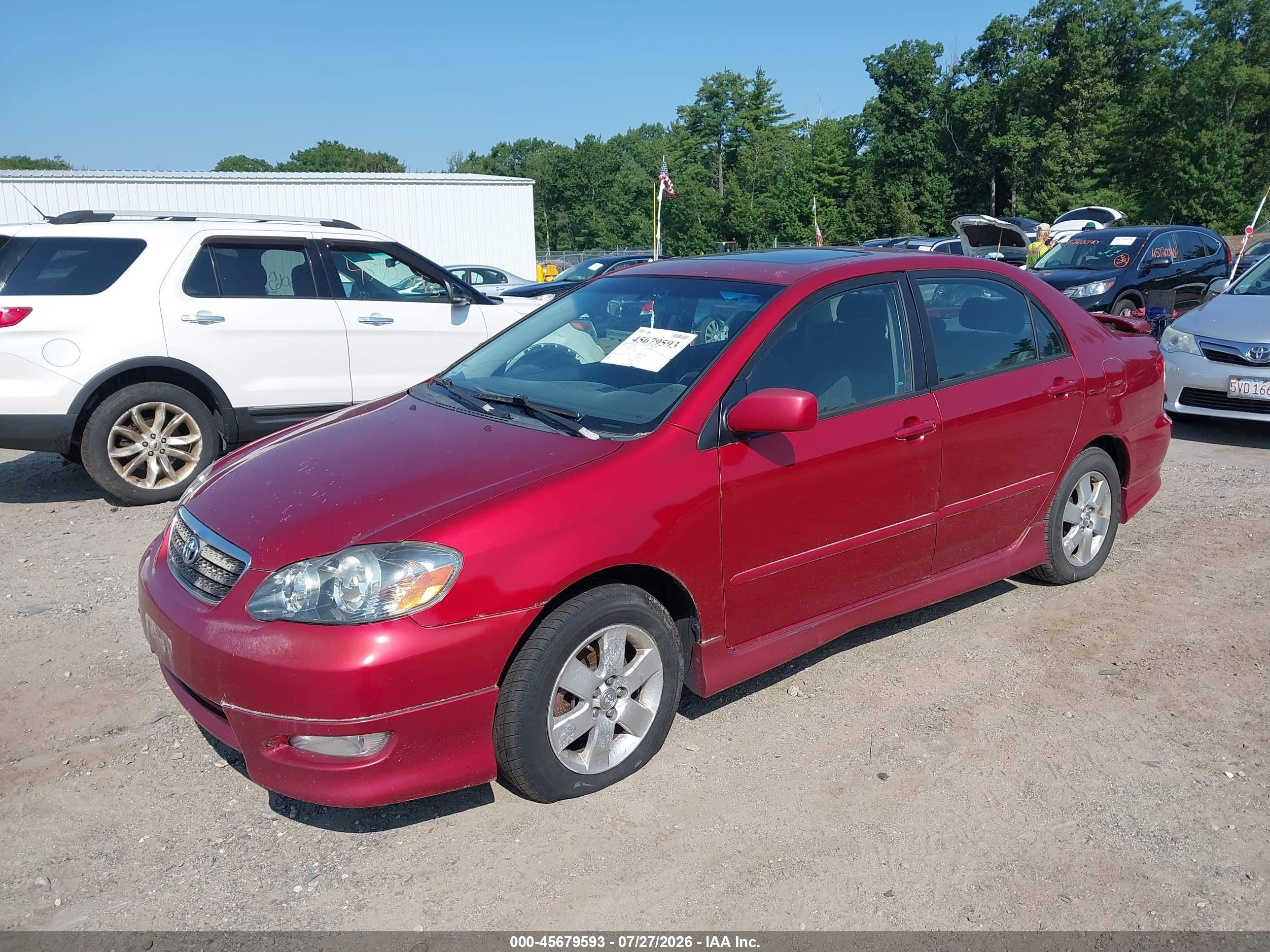 2008 Toyota Corolla S Red vin: 2T1BR32E28C931948