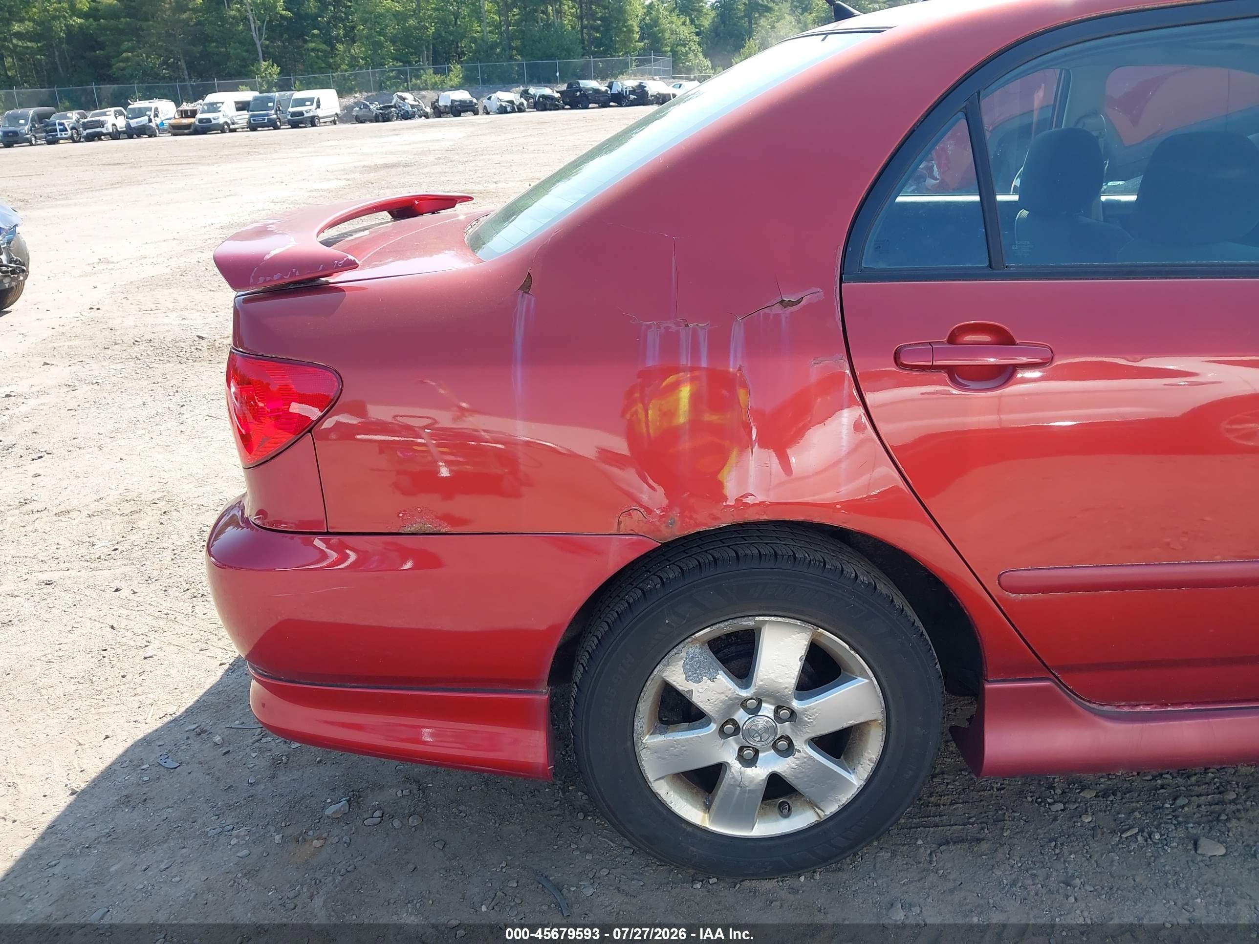 2008 Toyota Corolla S Red vin: 2T1BR32E28C931948