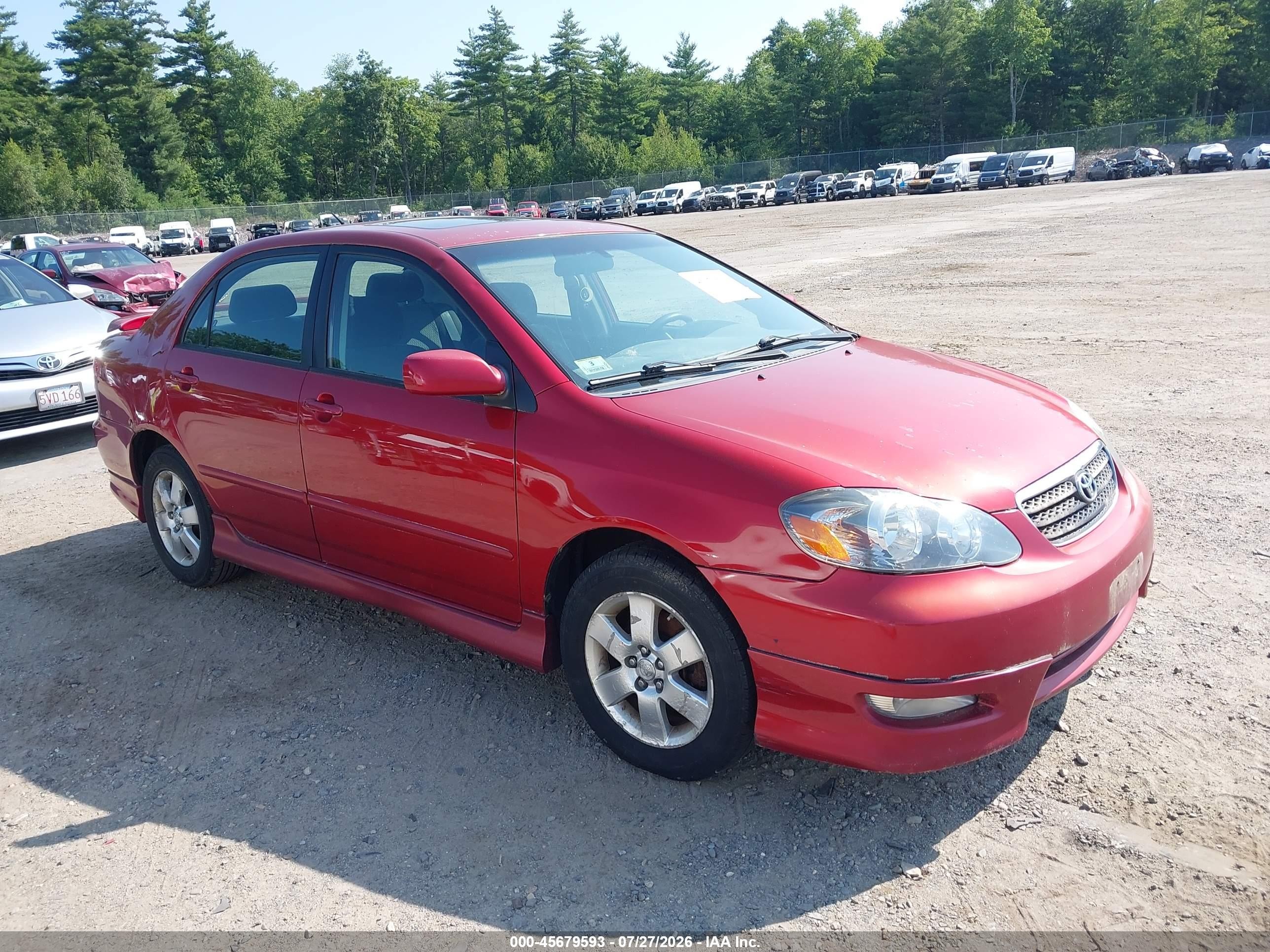 2008 Toyota Corolla S Red vin: 2T1BR32E28C931948