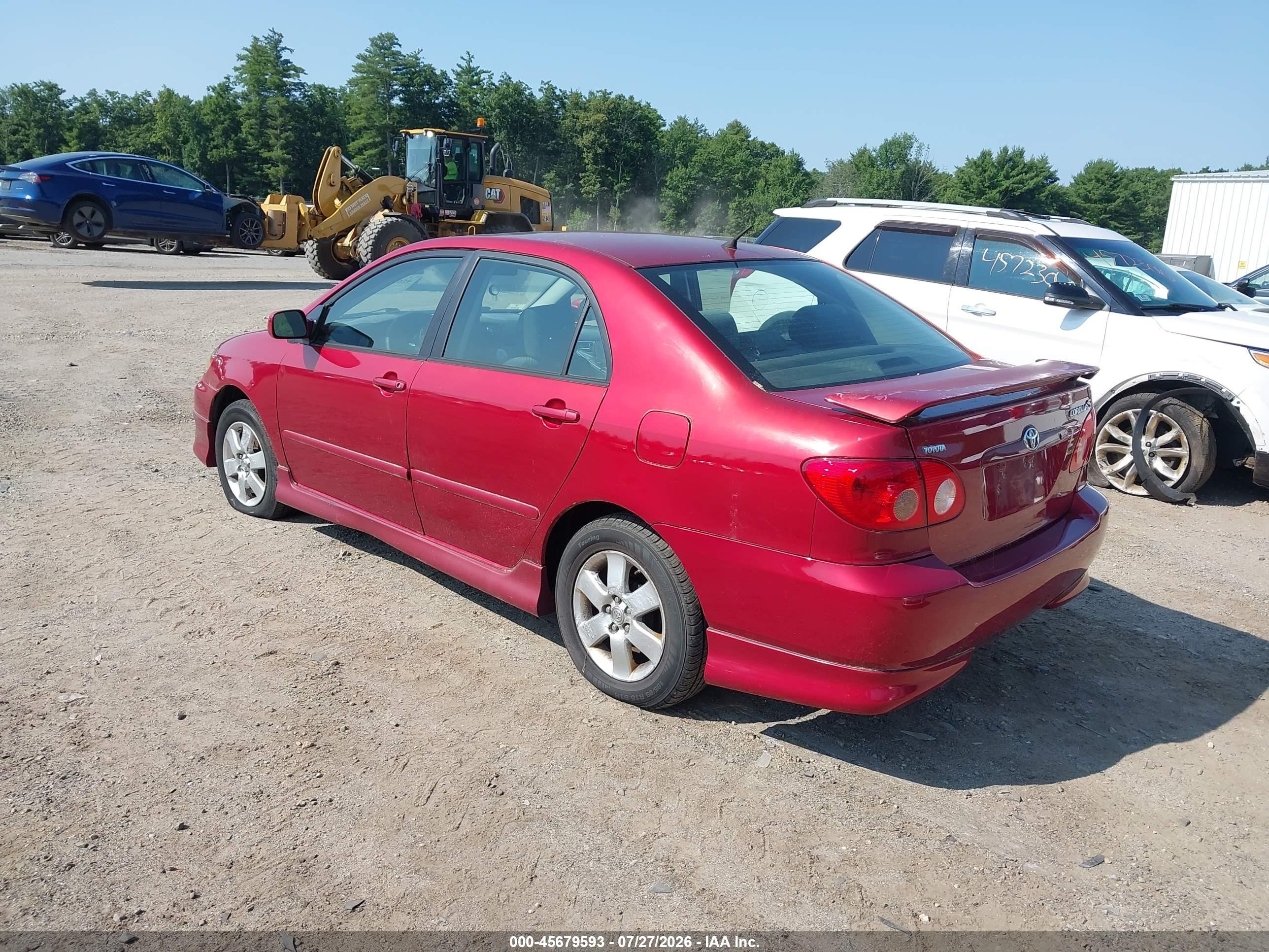 2008 Toyota Corolla S Red vin: 2T1BR32E28C931948