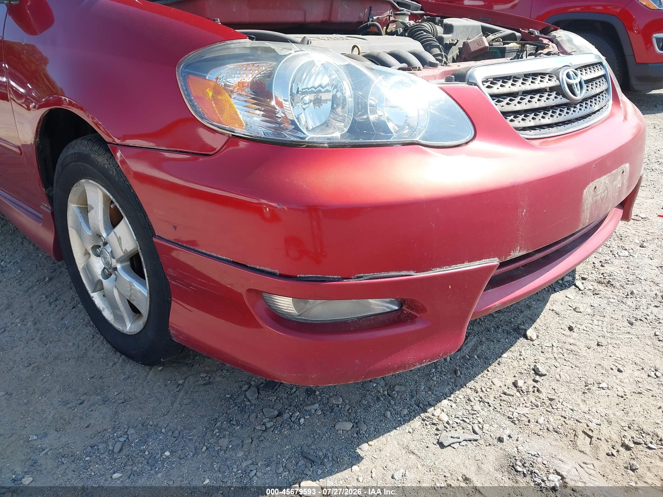 2008 Toyota Corolla S Red vin: 2T1BR32E28C931948