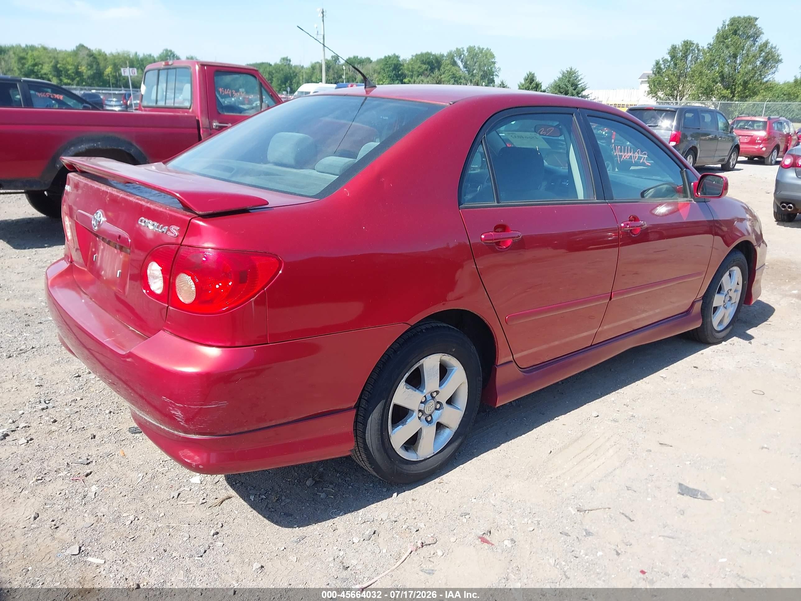 2008 Toyota Corolla S Red vin: 2T1BR32E28C935949
