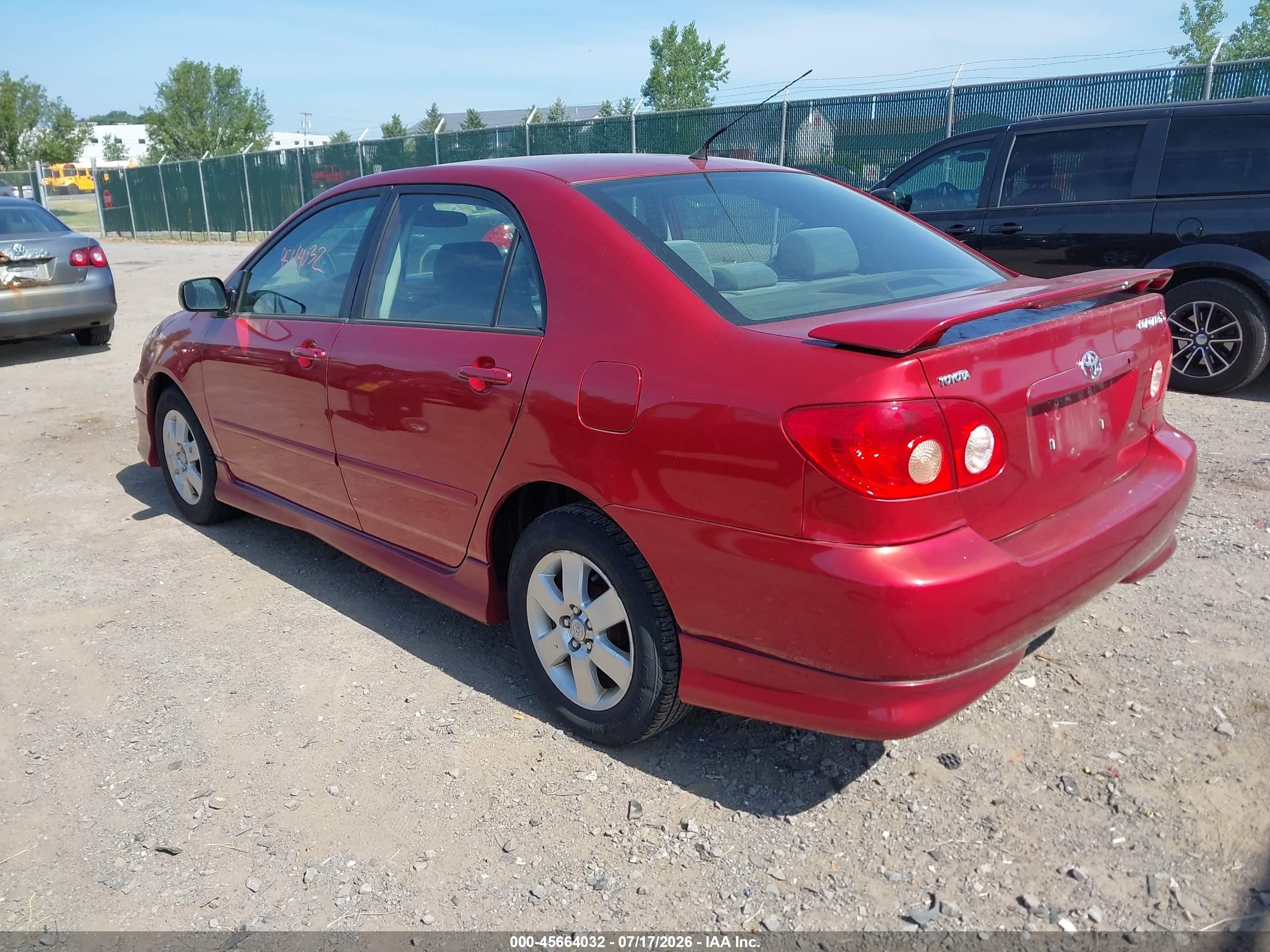 2008 Toyota Corolla S Red vin: 2T1BR32E28C935949