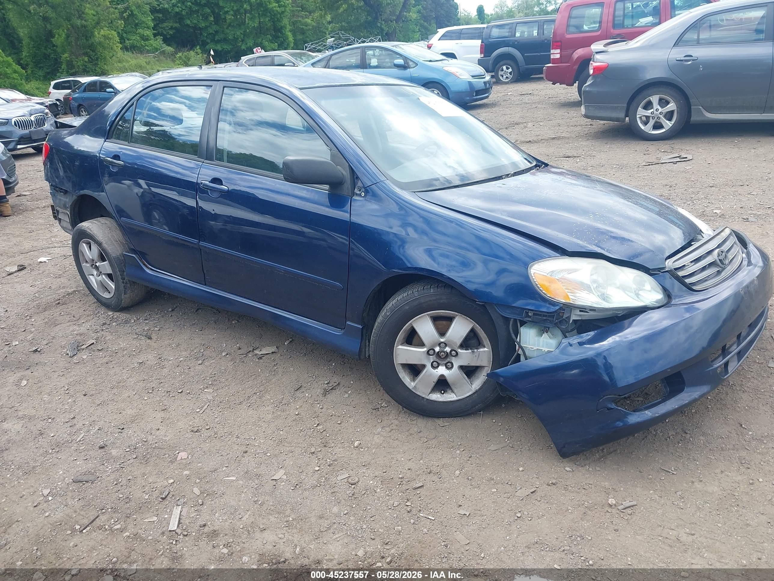 2003 Toyota Corolla S Blue vin: 2T1BR32E33C079893