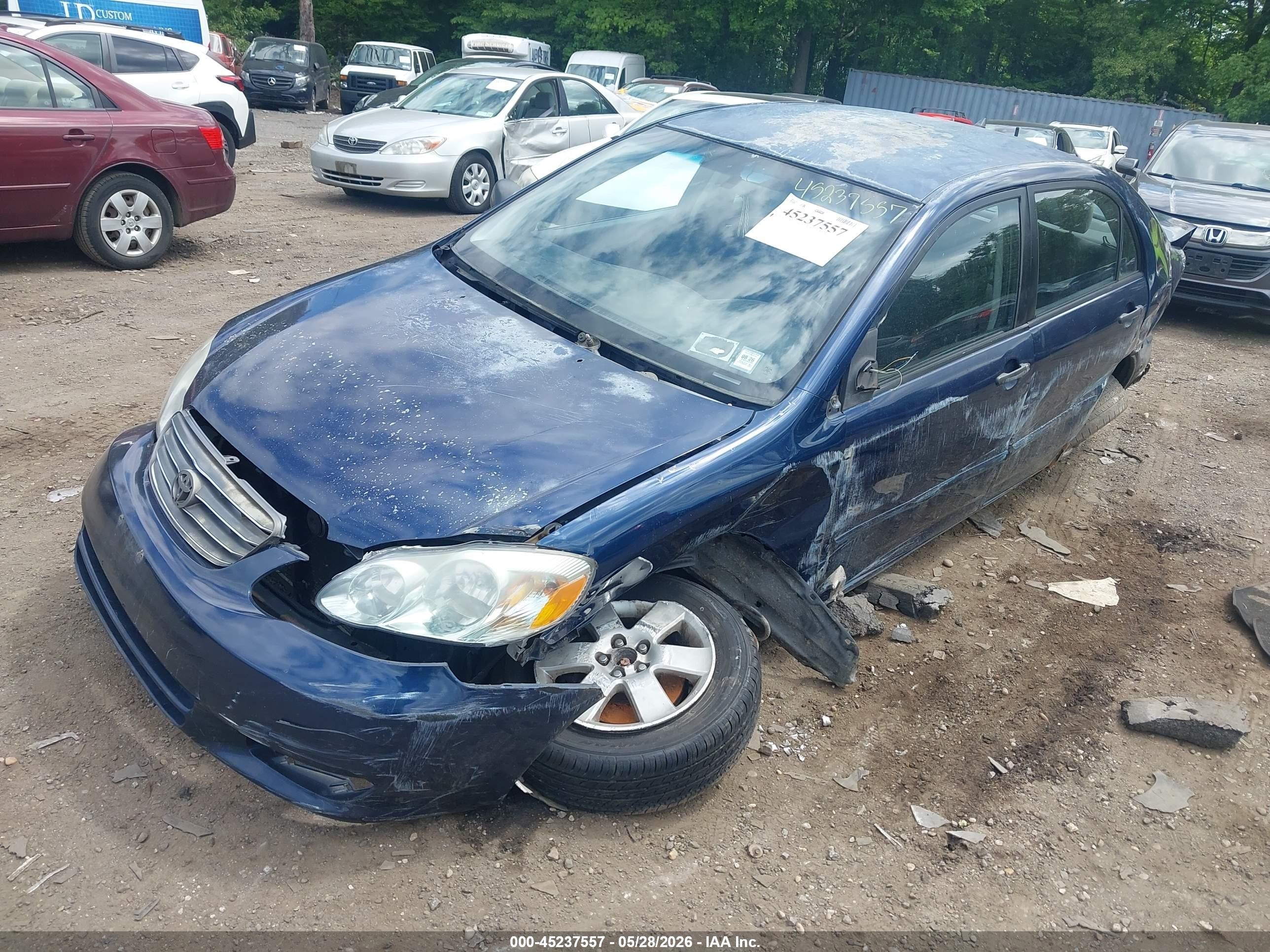 2003 Toyota Corolla S Blue vin: 2T1BR32E33C079893