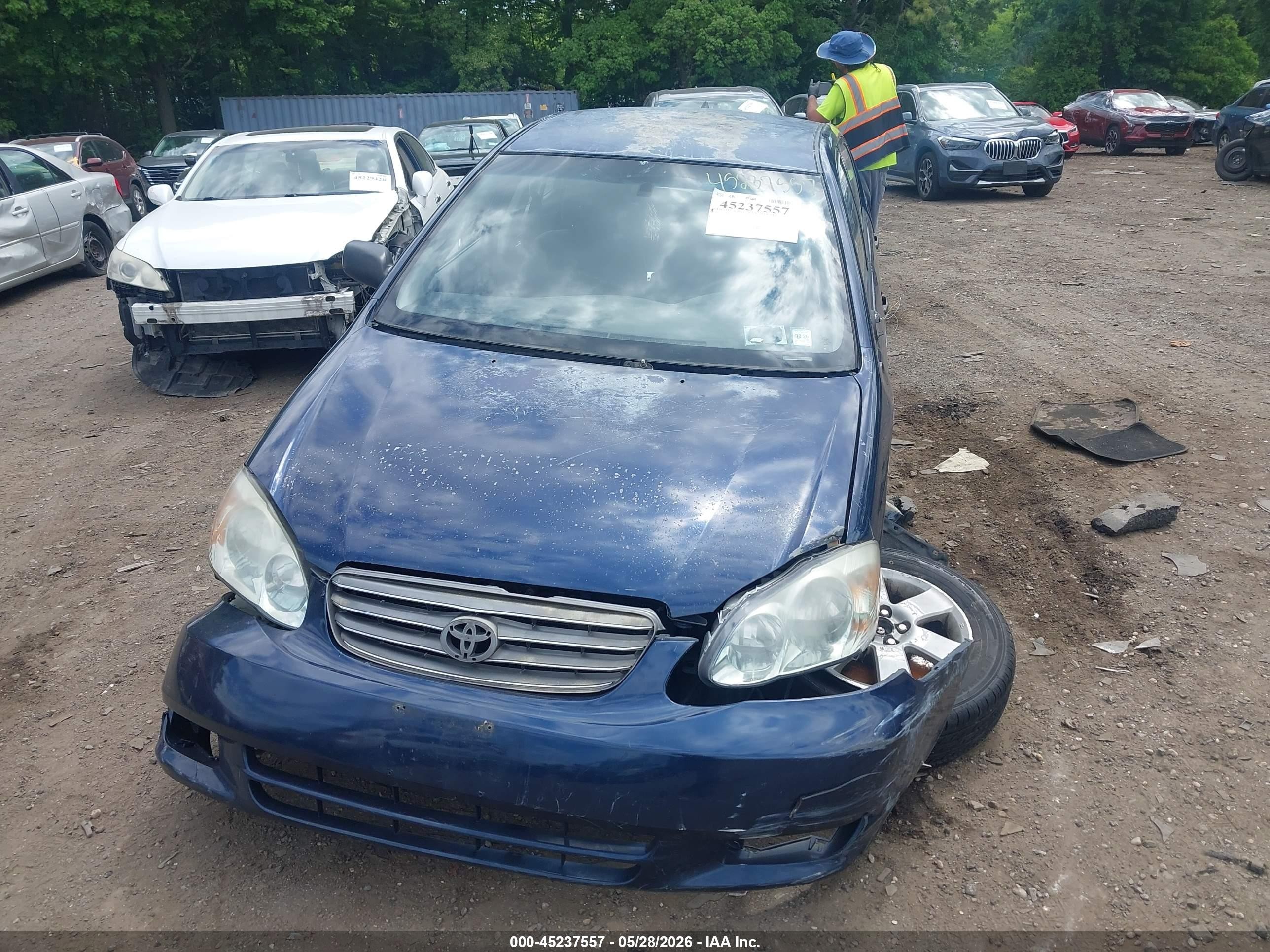 2003 Toyota Corolla S Blue vin: 2T1BR32E33C079893