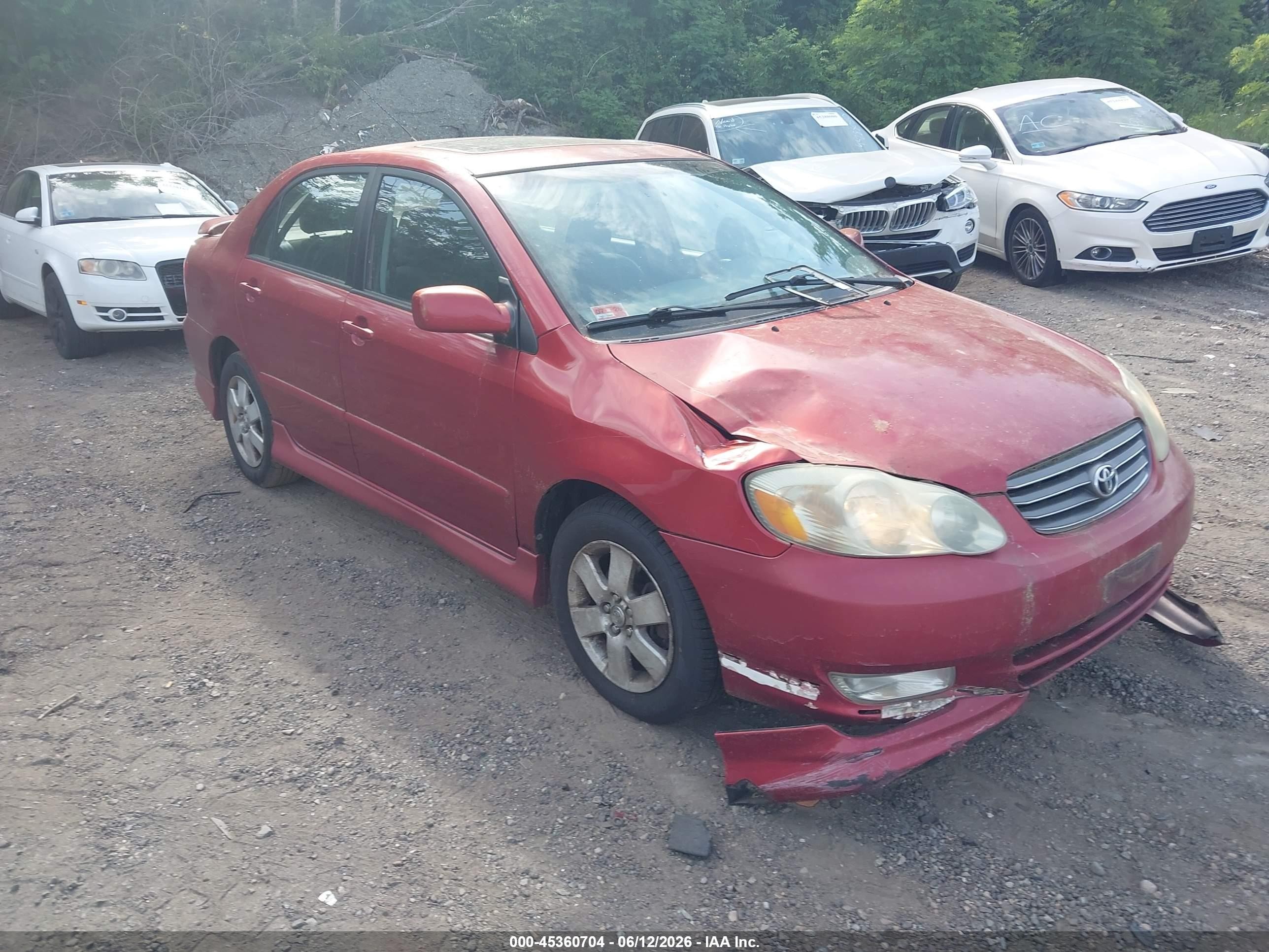 2003 Toyota Corolla S Red vin: 2T1BR32E33C092725