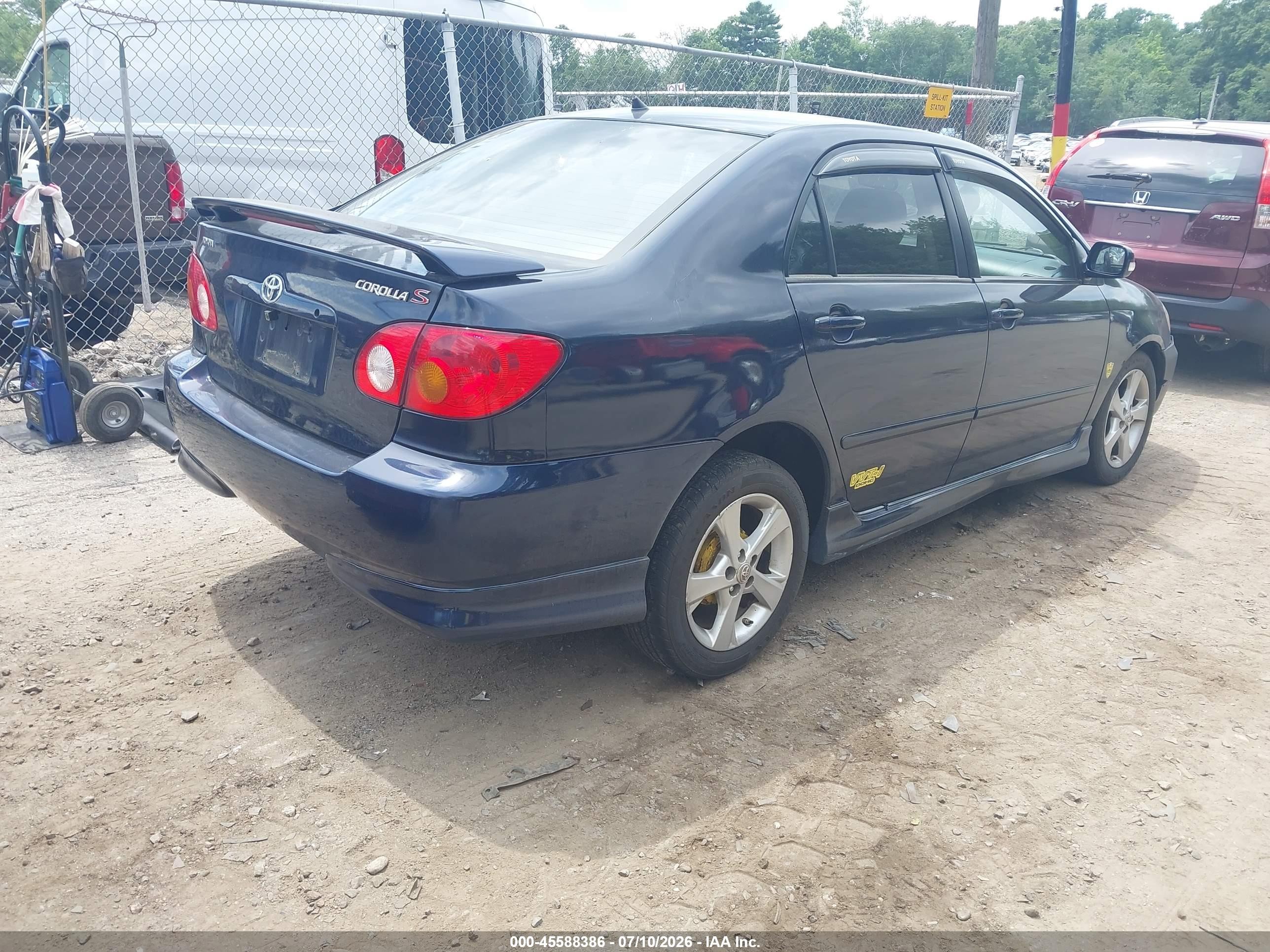 2004 Toyota Corolla S Blue vin: 2T1BR32E34C281411