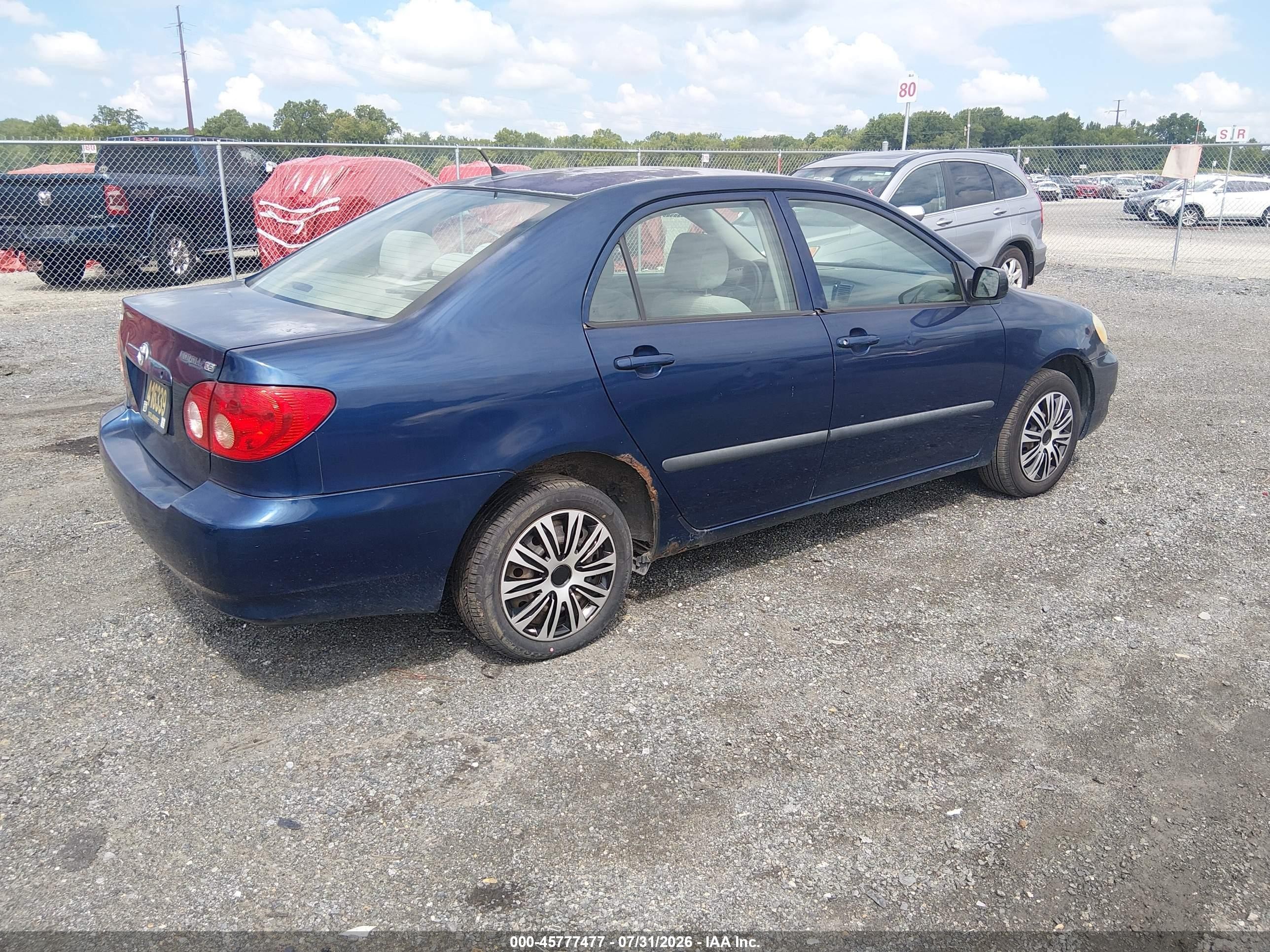 2005 Toyota Corolla Ce Blue vin: 2T1BR32E35C428988