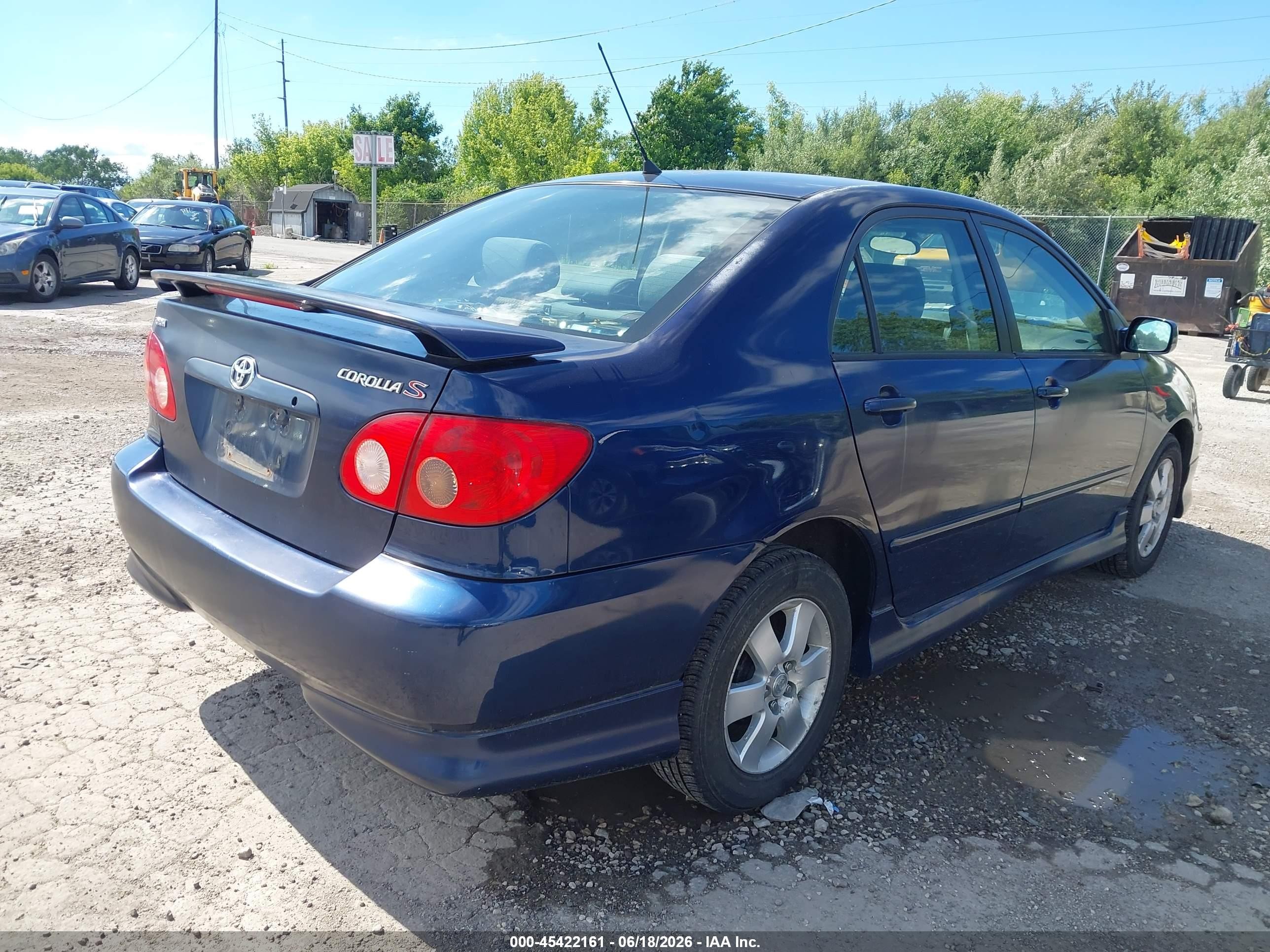 2005 Toyota Corolla S Blue vin: 2T1BR32E35C501244
