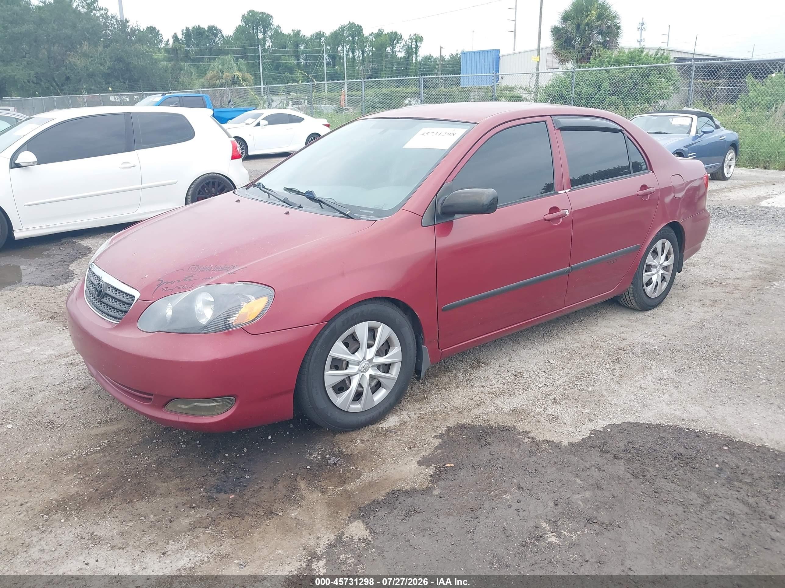 2006 Toyota Corolla Ce Red vin: 2T1BR32E36C608926