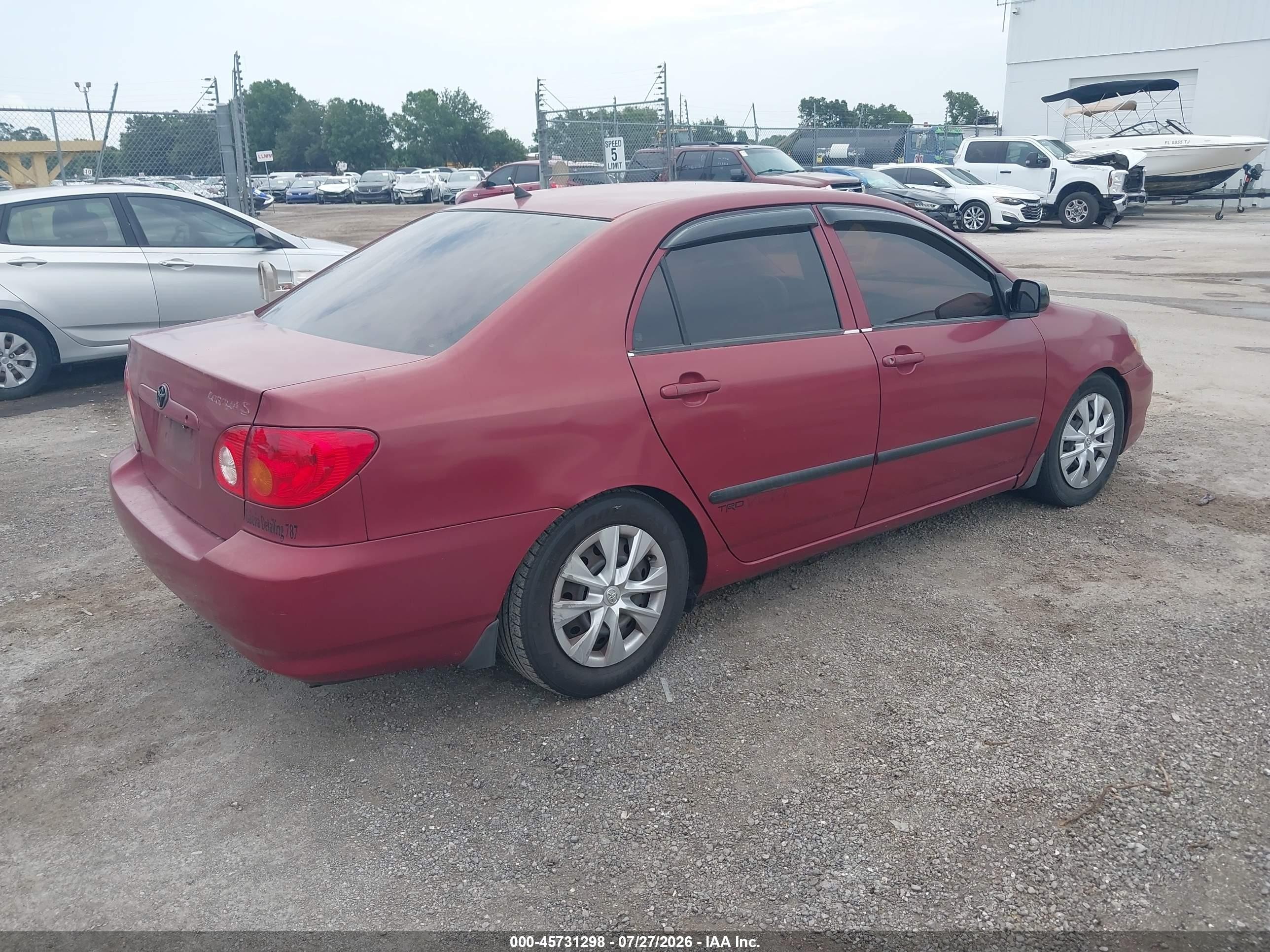 2006 Toyota Corolla Ce Red vin: 2T1BR32E36C608926