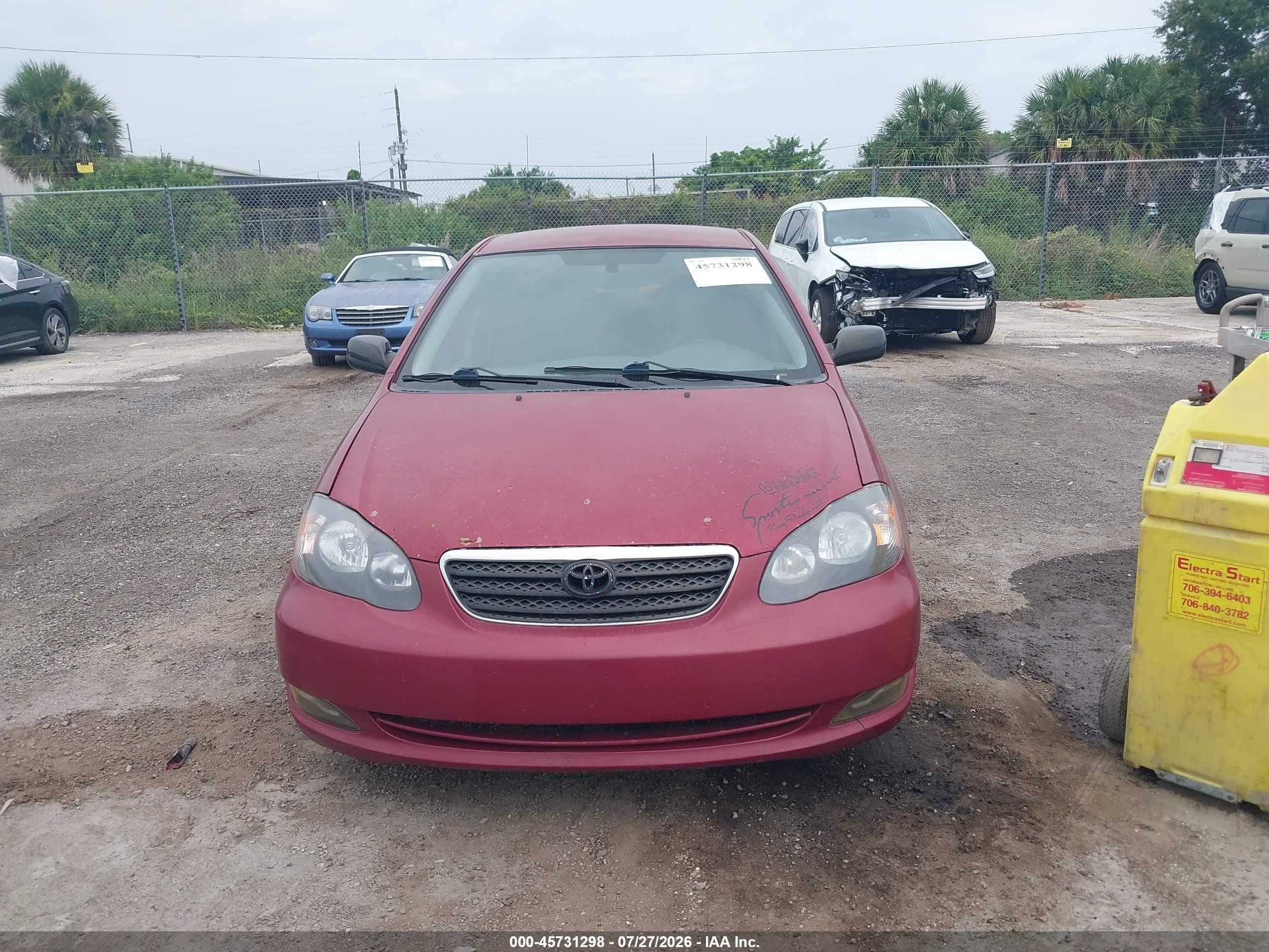 2006 Toyota Corolla Ce Red vin: 2T1BR32E36C608926